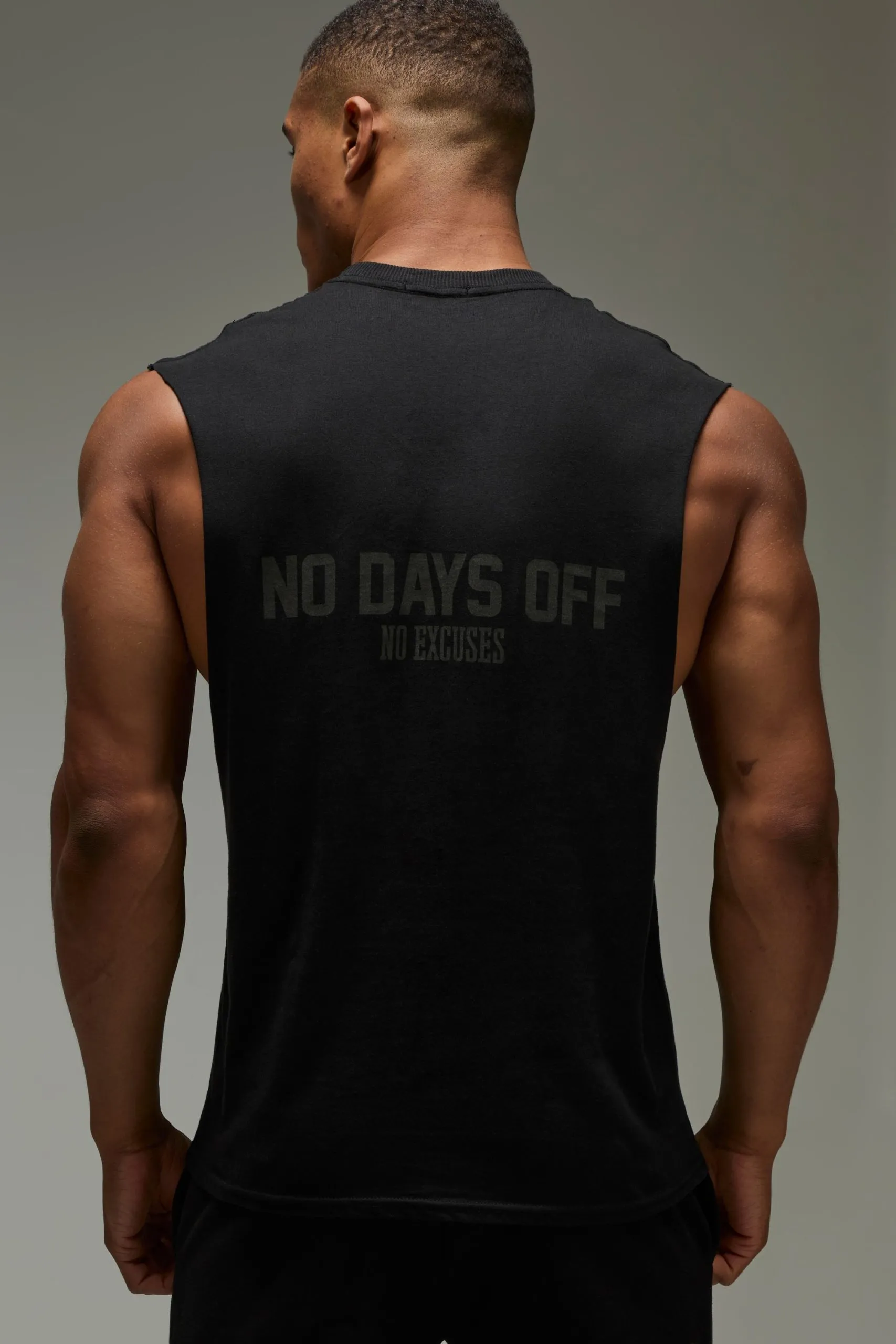 Man Active No Days Off Regular Fit Drop Arm Tank