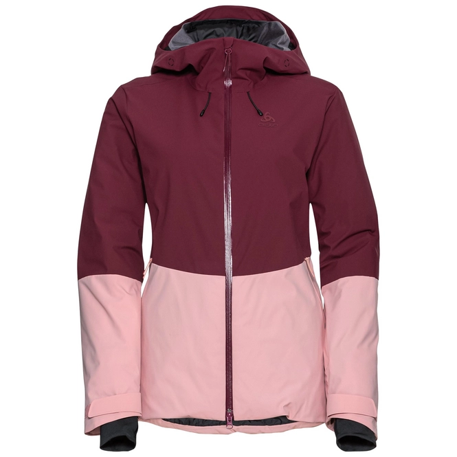 Ski Jacket Odlo Women's Jacket Insulated Ski Bluebird S-Thermic Raspberry Fudge Boto Dolphin