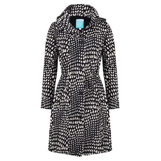 Raincoat Happy Rainy Days Coat Belene Graphic Black Beige