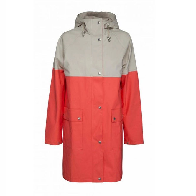 Raincoat Ilse Jacobsen RAIN03B Neon Coral Milk Creme