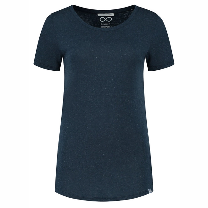 T-Shirt Blue Loop Women's Denimcel Melange Dress Blue