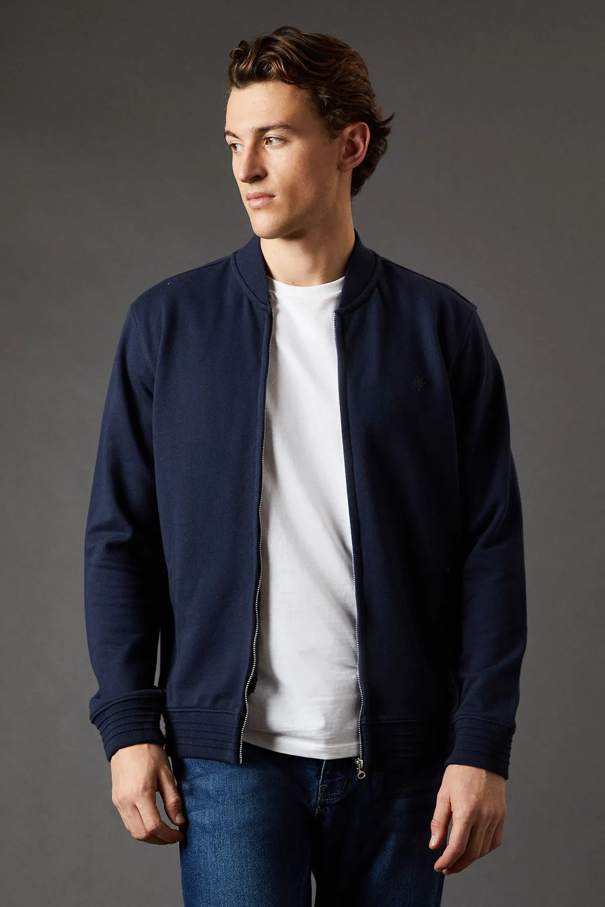 Navy Premium Pure Cotton Jersey Baseball