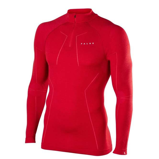 Ski Fleece Falke Men Zip Comfort Wool-Tech Hot Chili