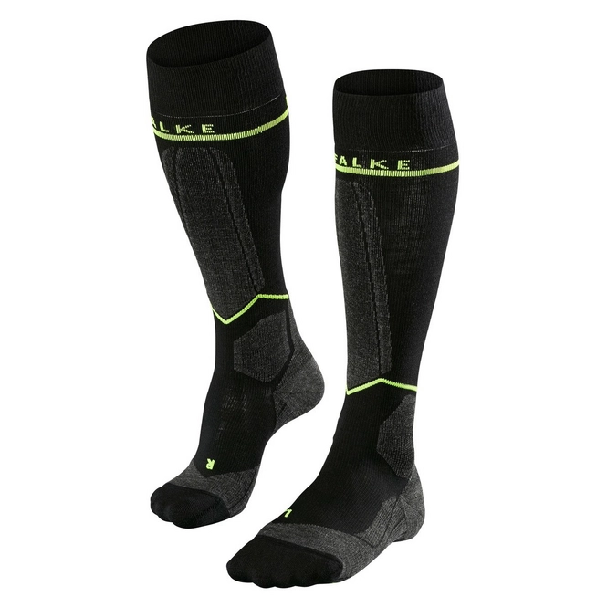 Ski Socks Falke SK Energizing Men Black Lightning 30 - 35 cm