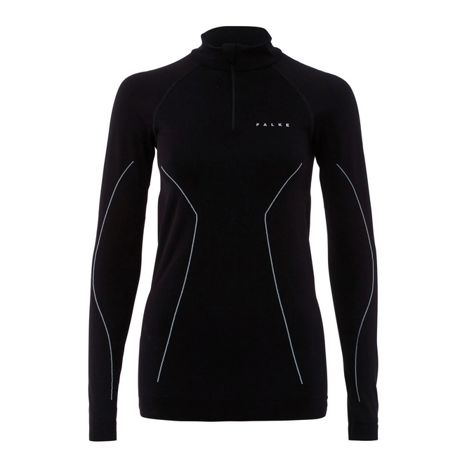 Ski Fleece Falke Vrouwen Zip Comfort Black