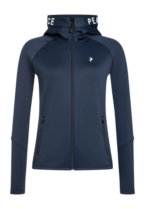 Zip Sweatshirt Peak Performance Women's Rider Mid Zip Hood Blue Shadow