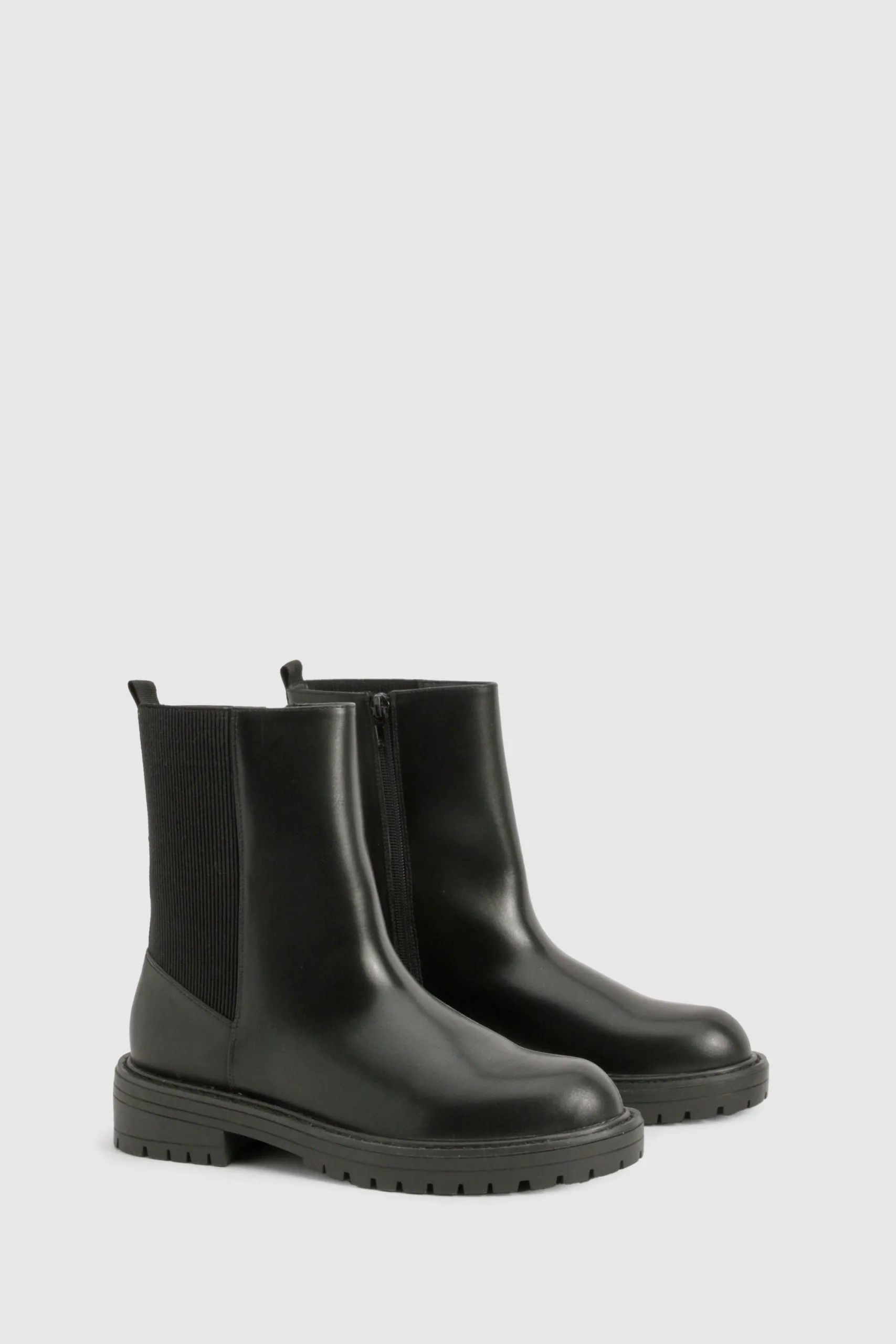 Wide Fit Ankle Detail Chelsea Boots