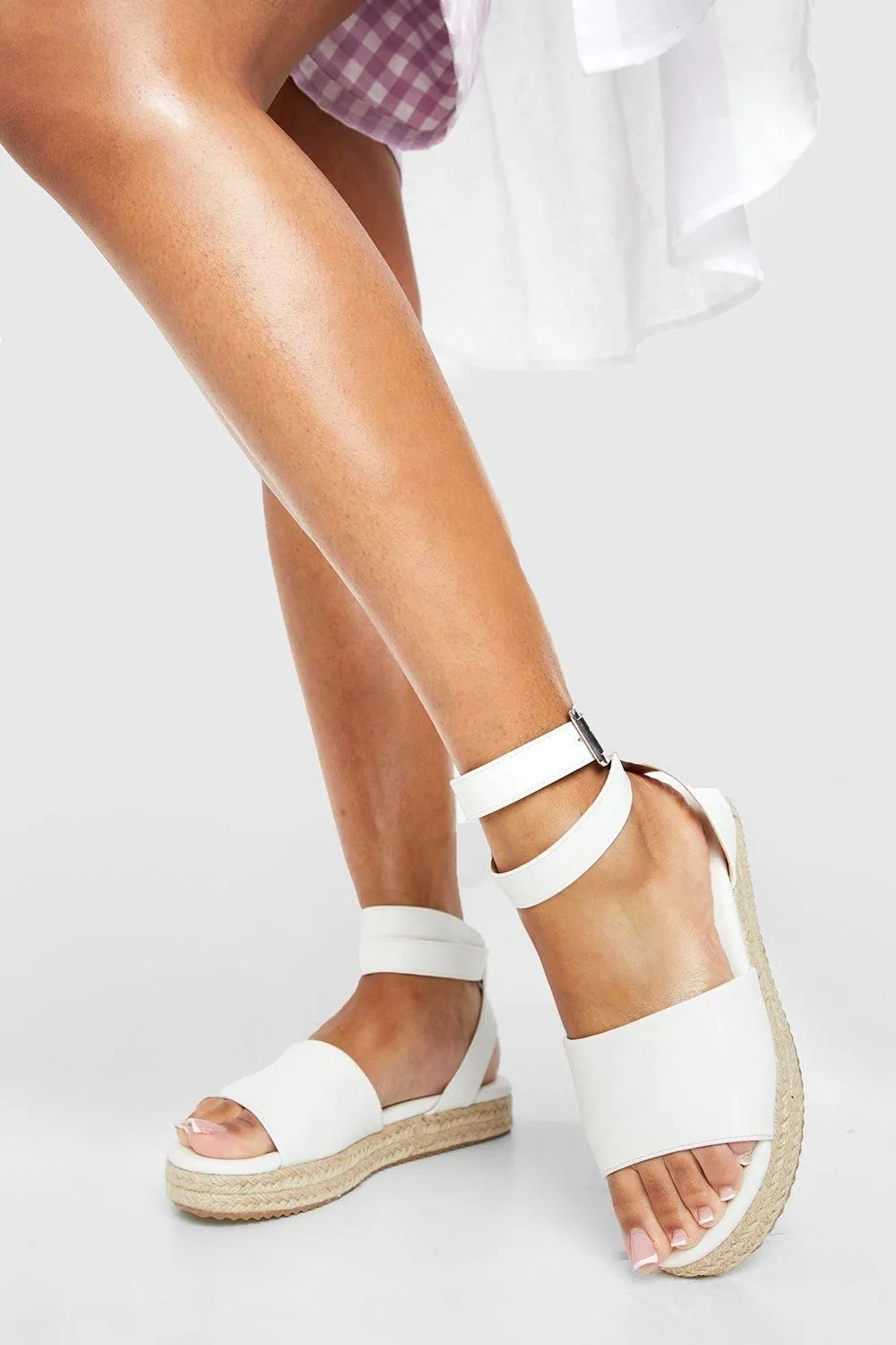 Wide Fit Two Part Flatform Sandals