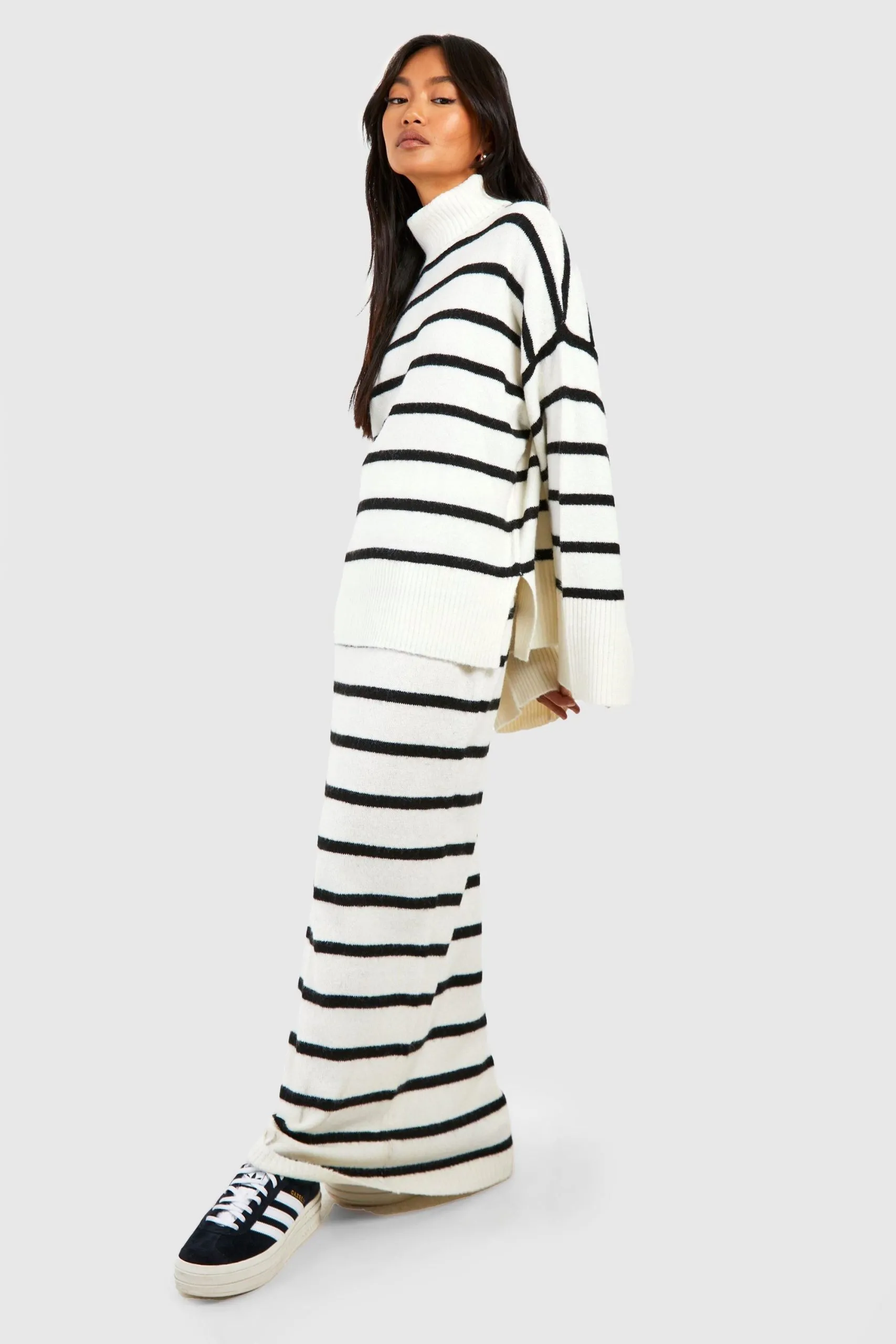Soft Knit Stripe Jumper & Maxi Skirt Set