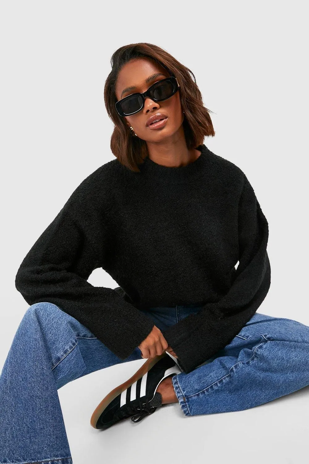 Crew Neck Boucle Jumper