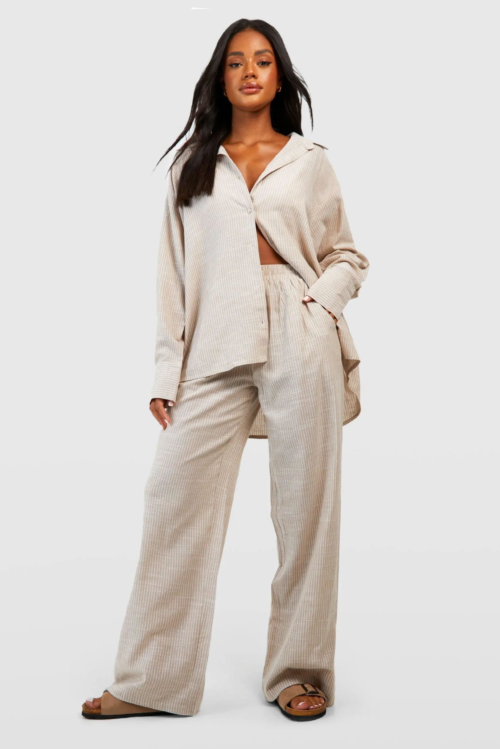 Cotton Tonal Pinstripe Pyjama Trouser