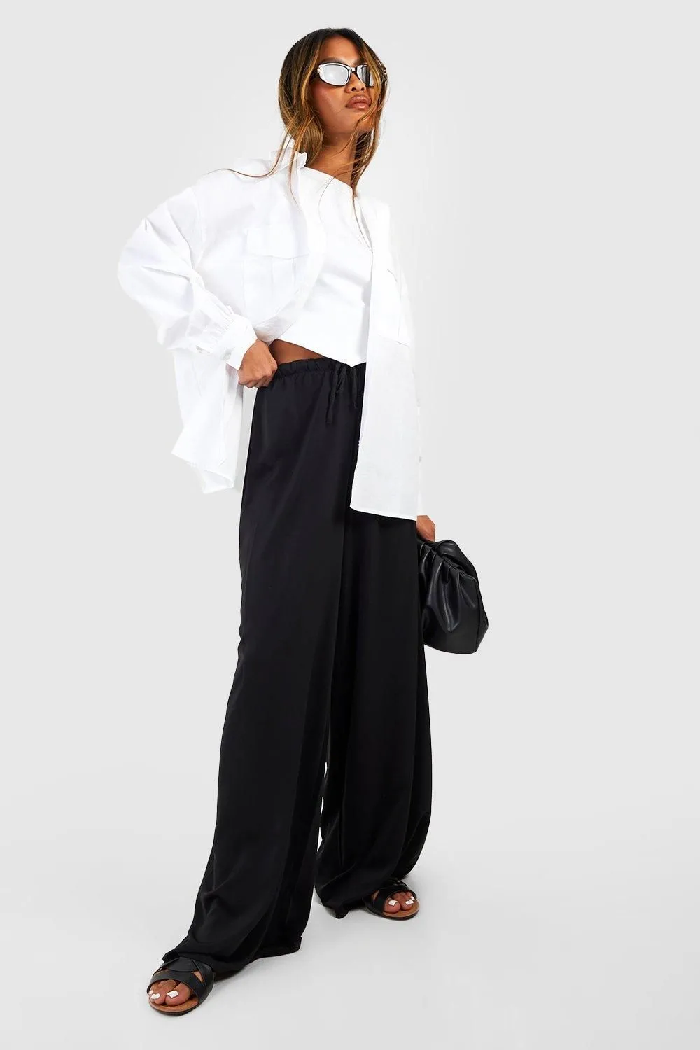 Wide Fit Floaty Trousers