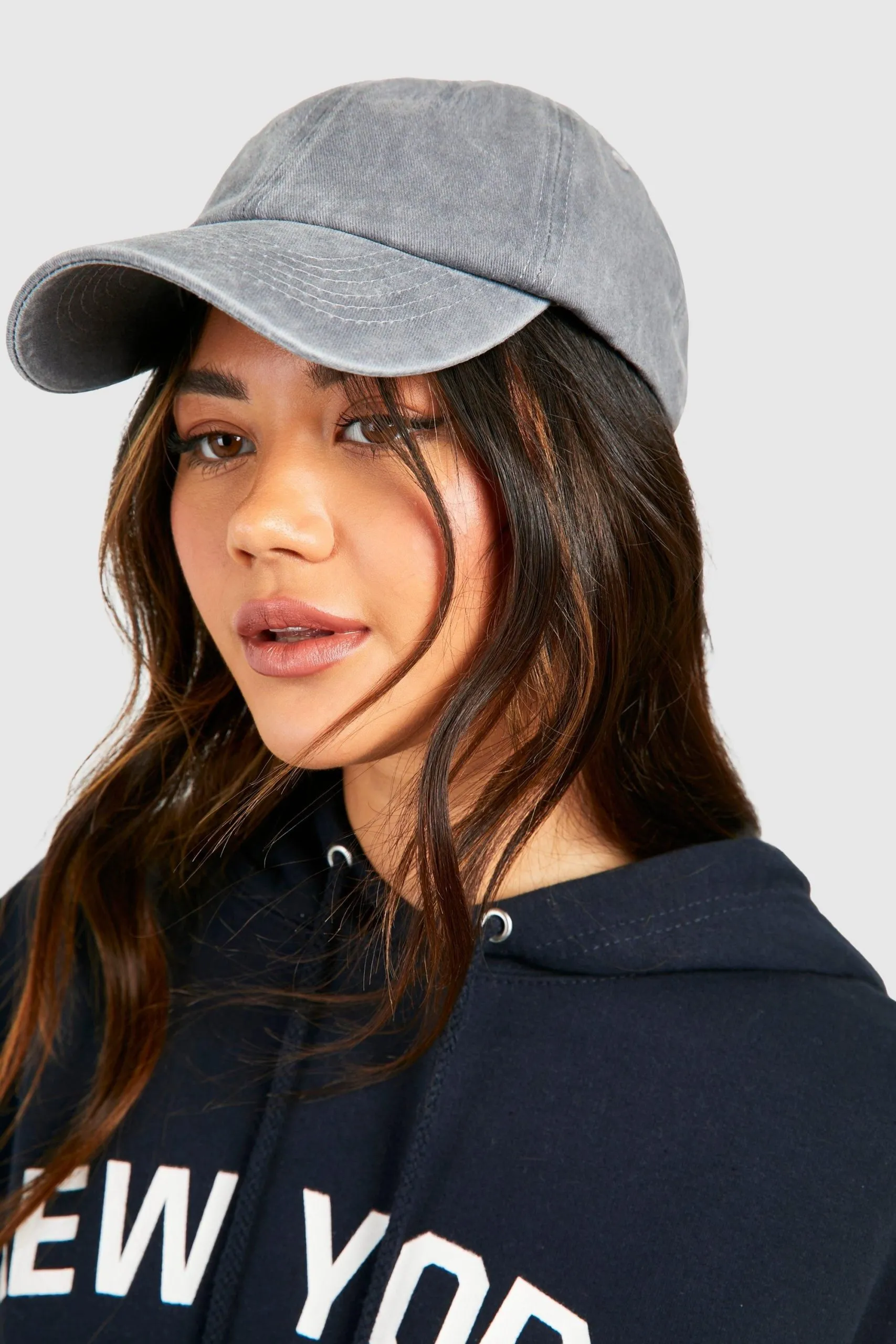 Grey Washed Baseball Cap