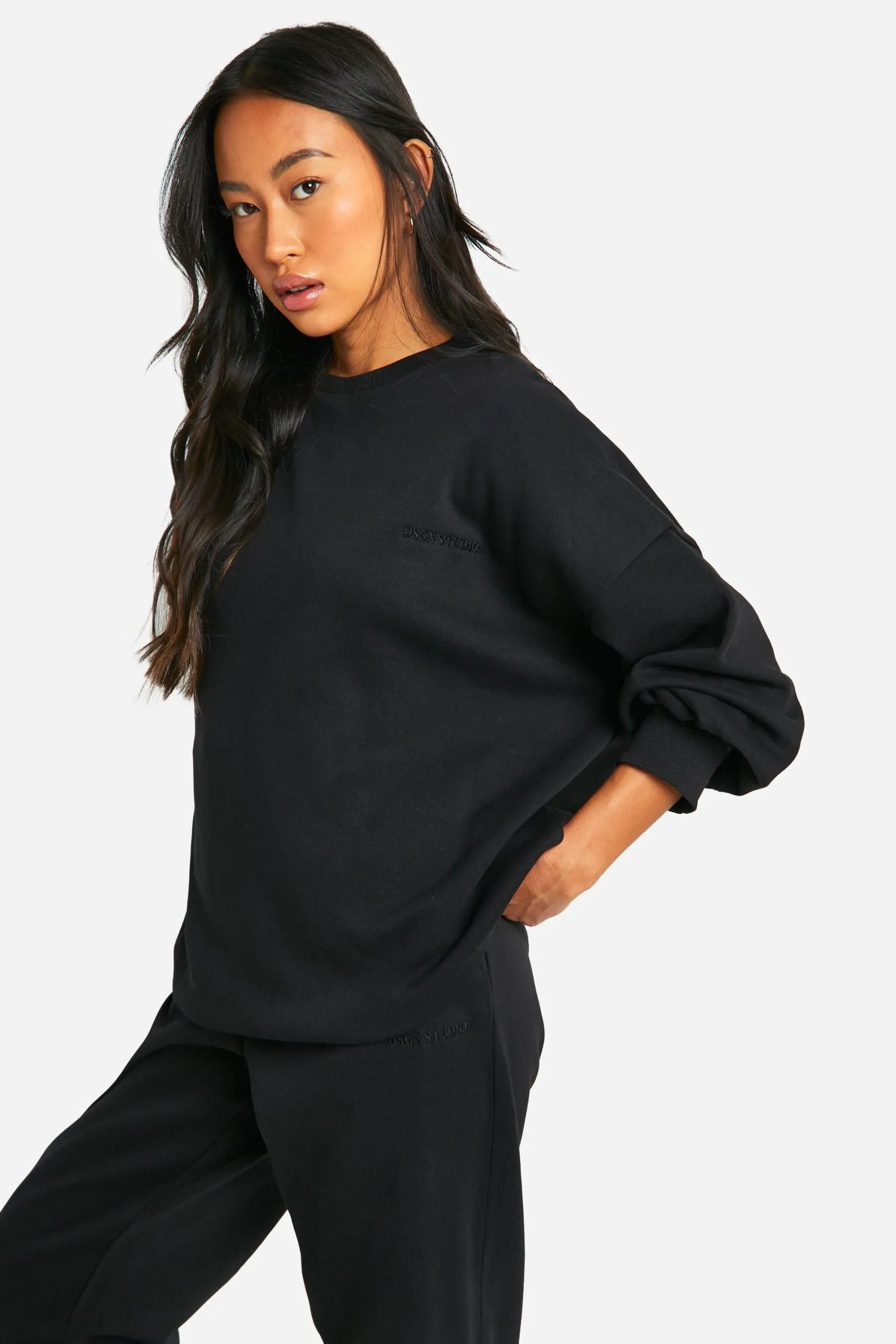 DSGN Studio Embroidered Oversized Sweatshirt
