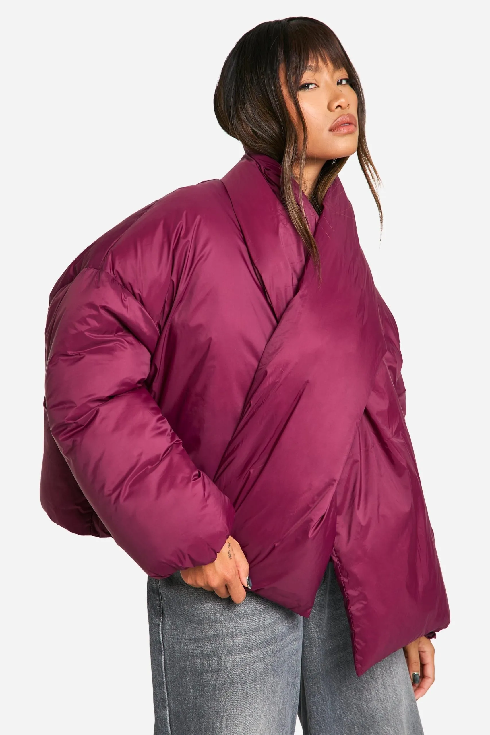 2 In 1 Scarf Puffer Jacket