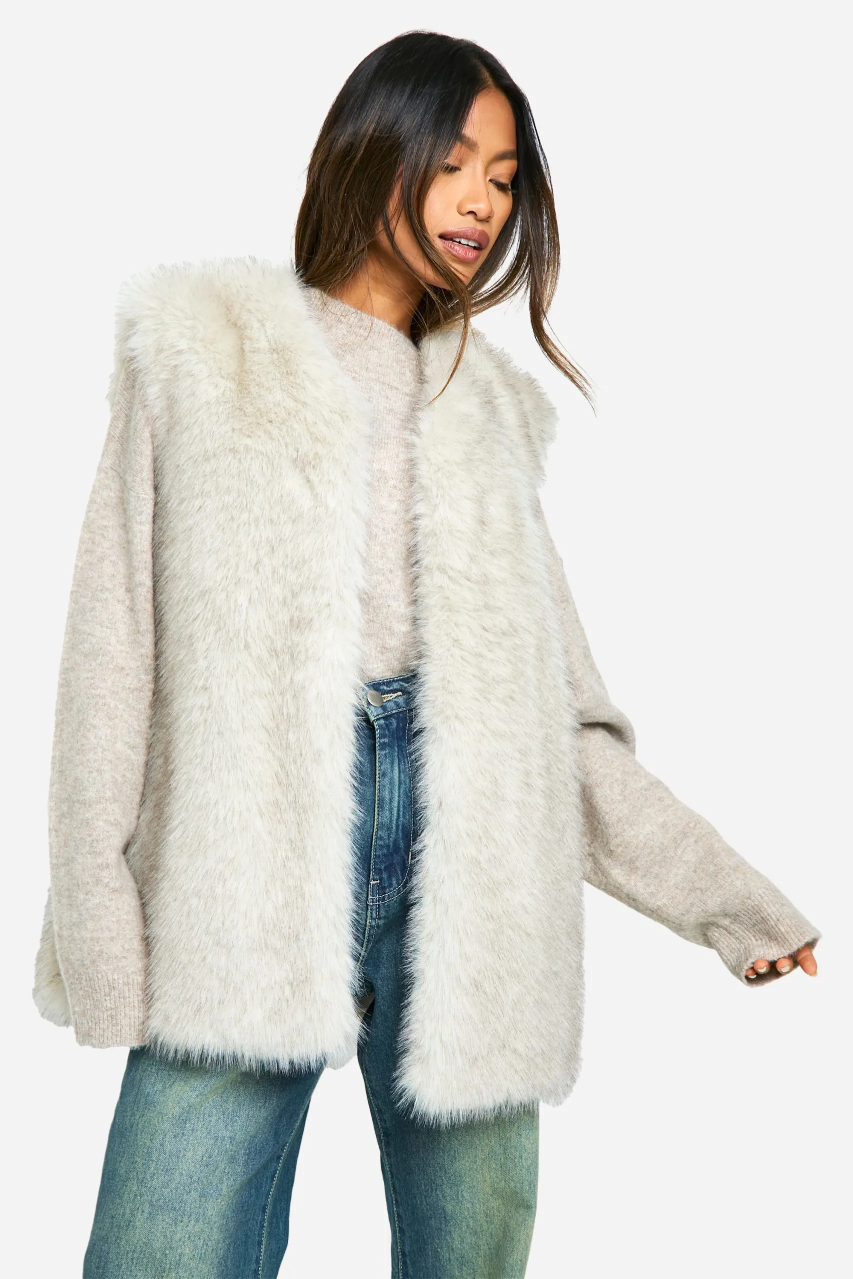 Vintage Look Faux Fur Gilet