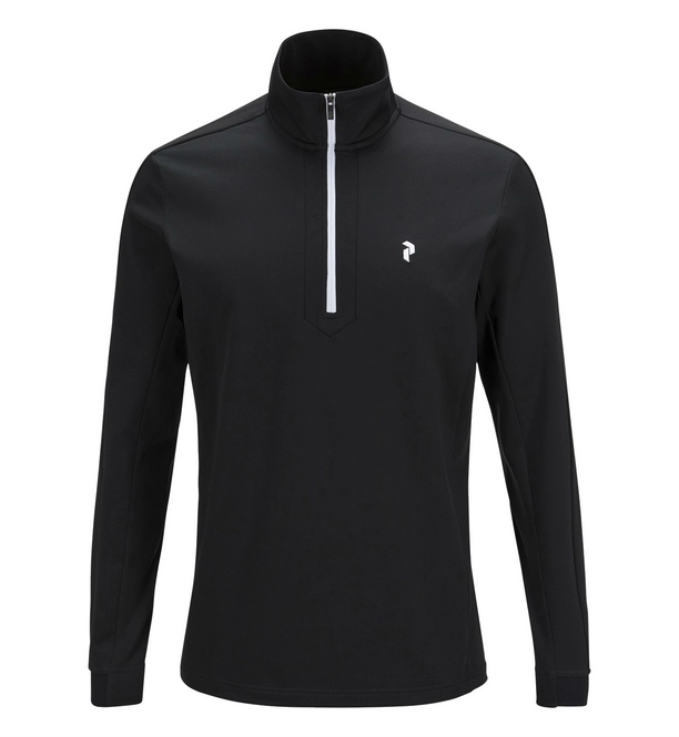 Ski Fleece Peak Performance Men Golf Ace Half Zipped Black