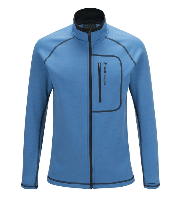 Ski Fleece Peak Performance Men Heli Zipped Cerulean
