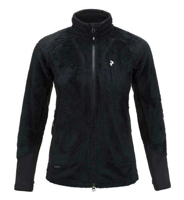 Ski Fleece Peak Performance Women Hilo Zipped Black