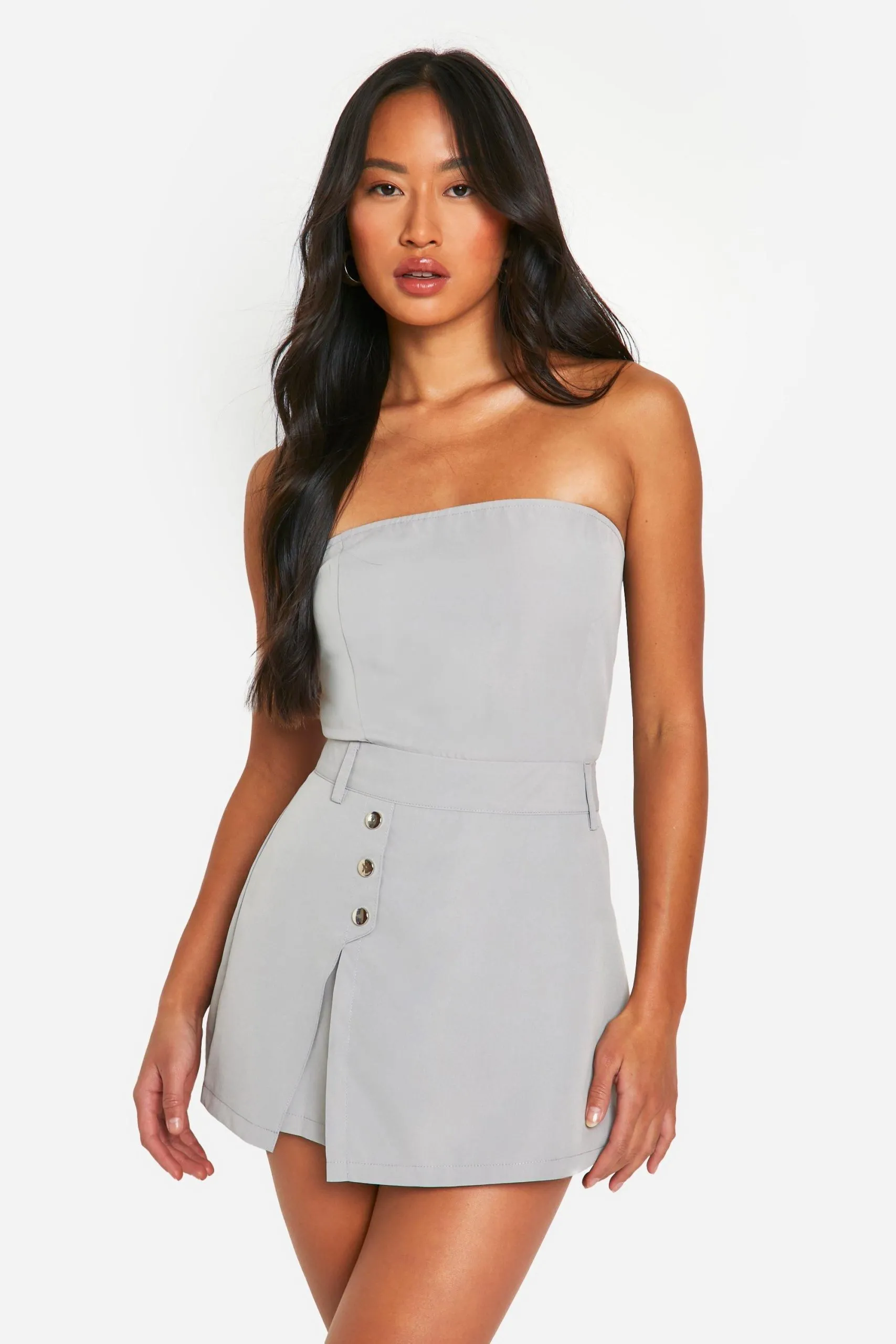 Bandeau Split Skort Playsuit