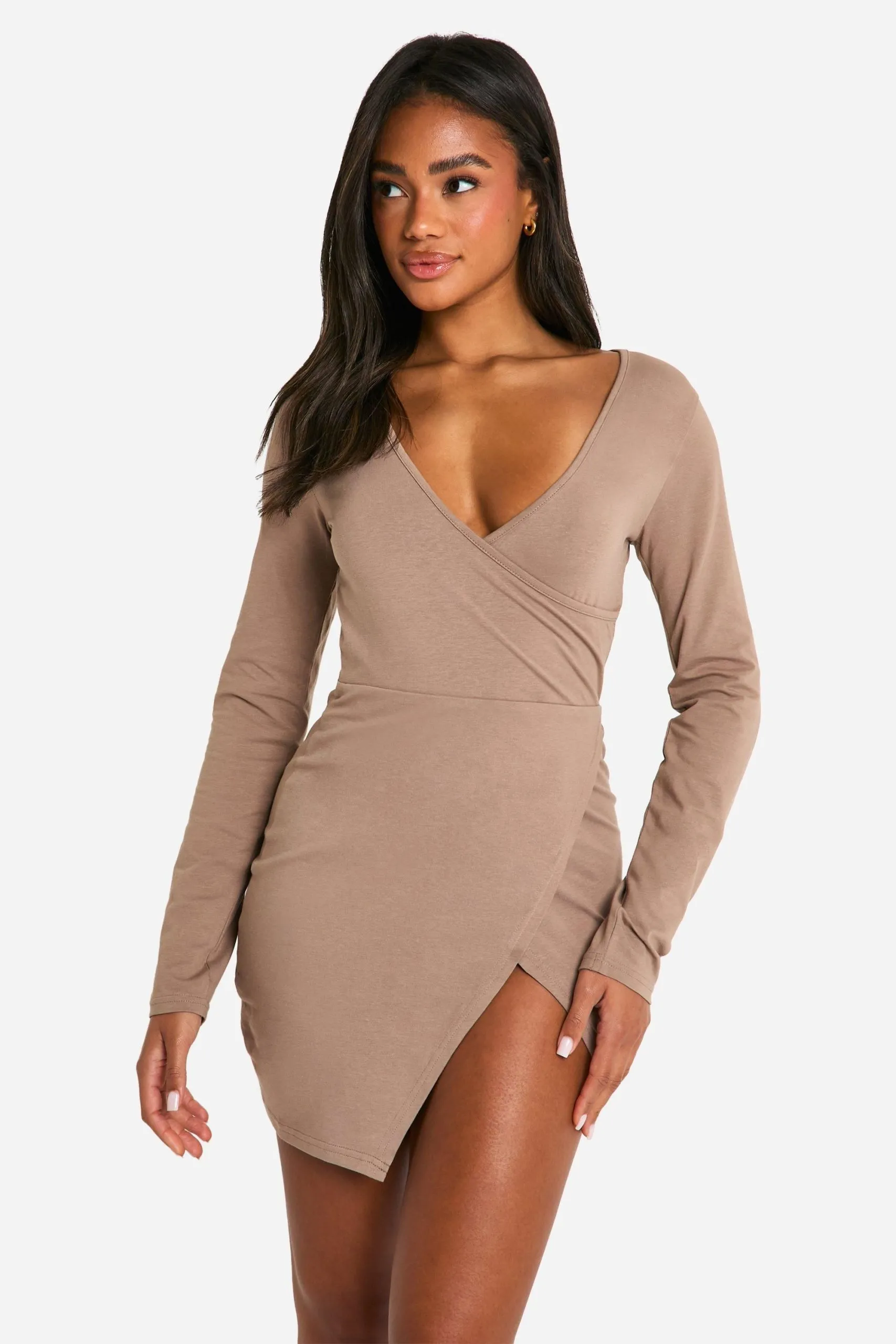 Wrap Front Mini Dress