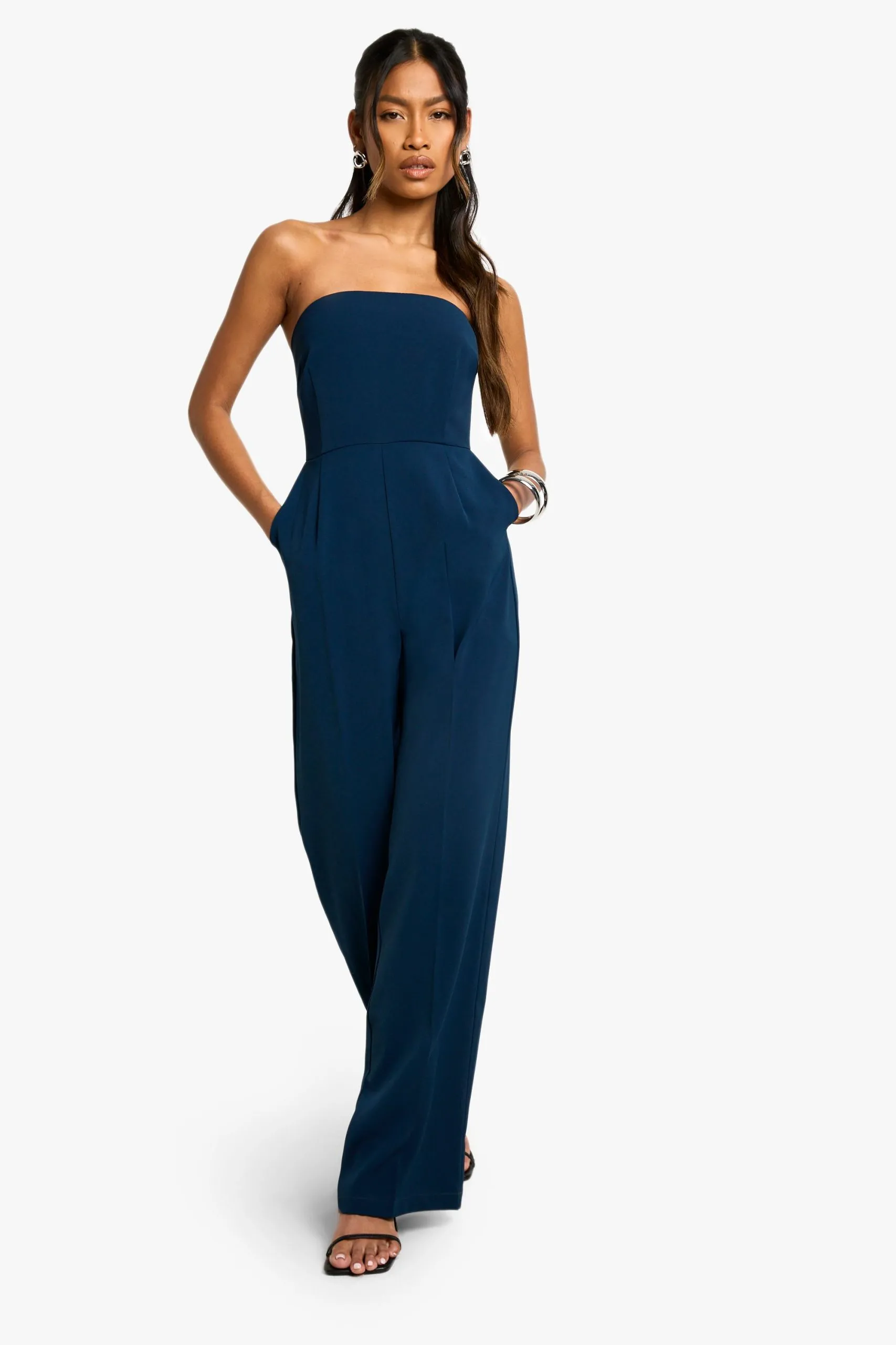 Wide Leg Bandeau Jumpsuit