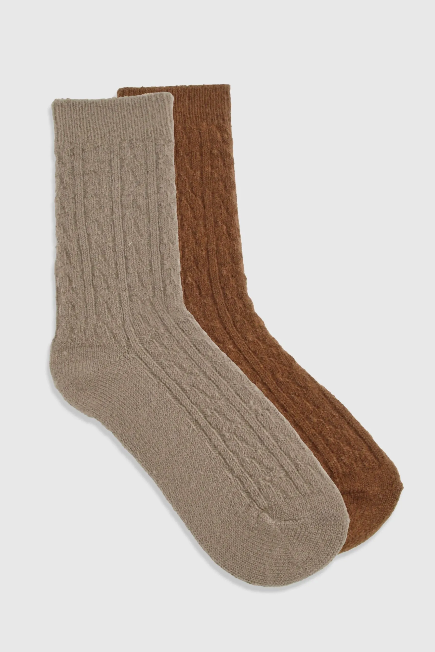 2 Pack Tonal Soft Slouchy Socks