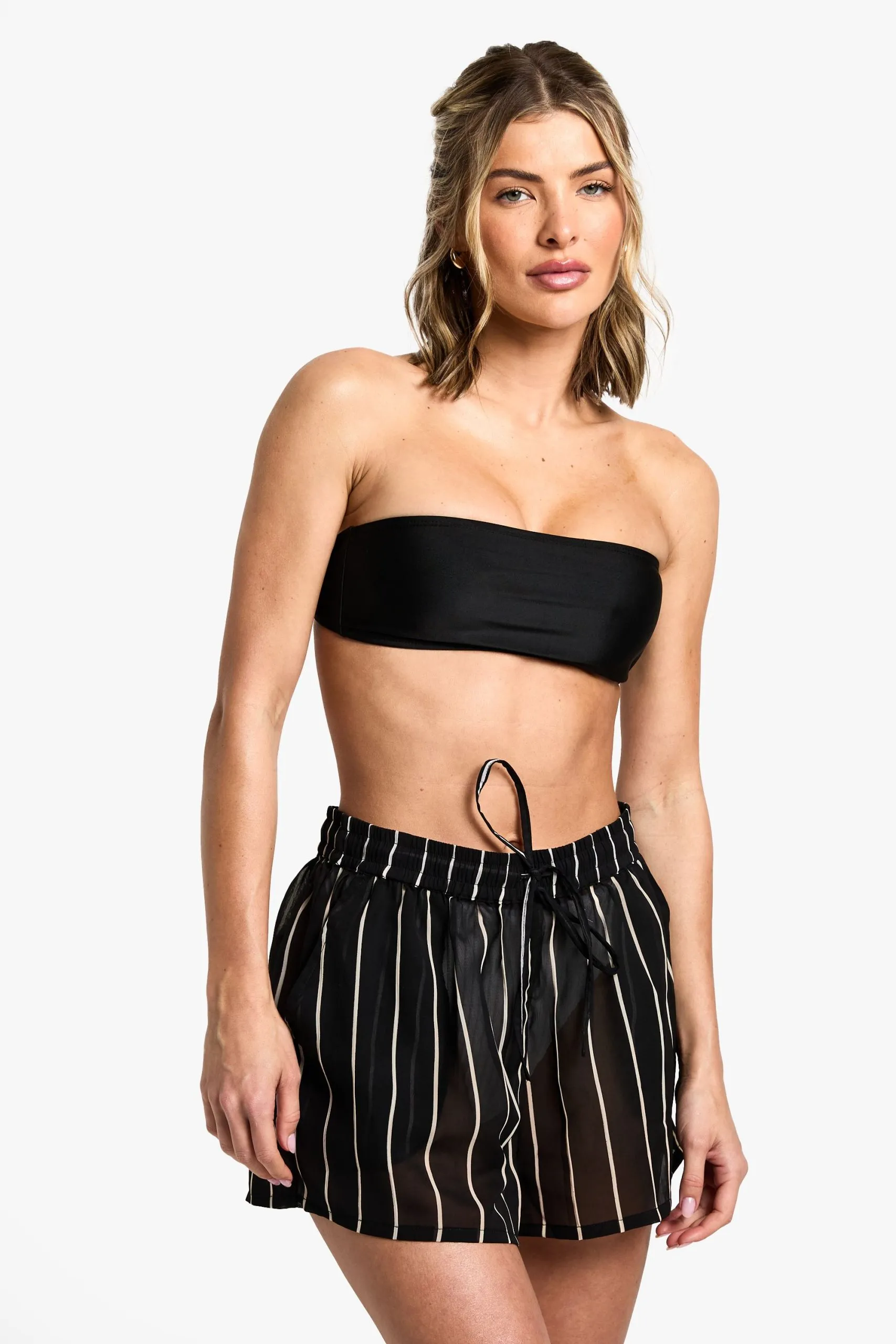 Beachwear Essentials Striped Shorts