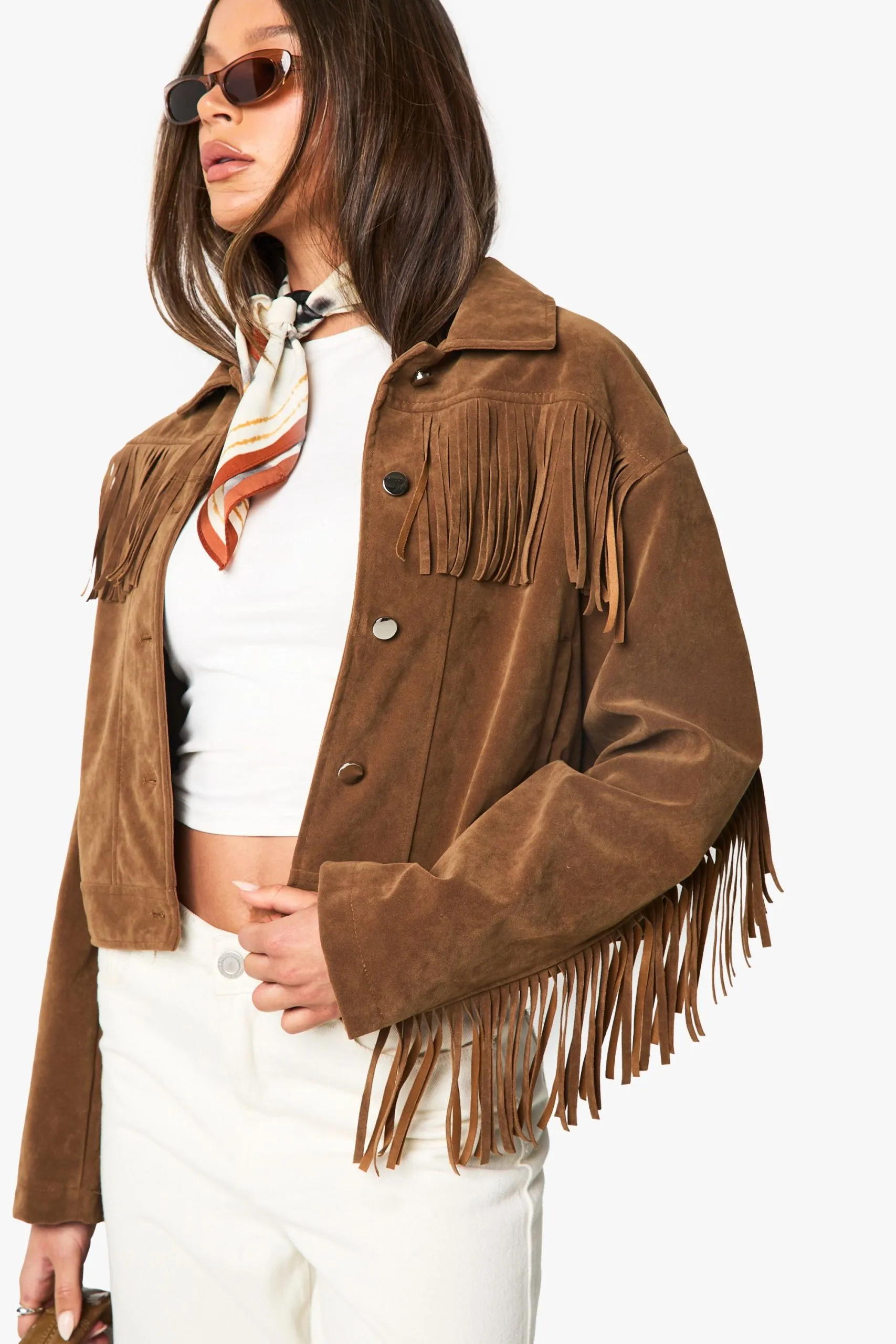 Suede tassel jacket