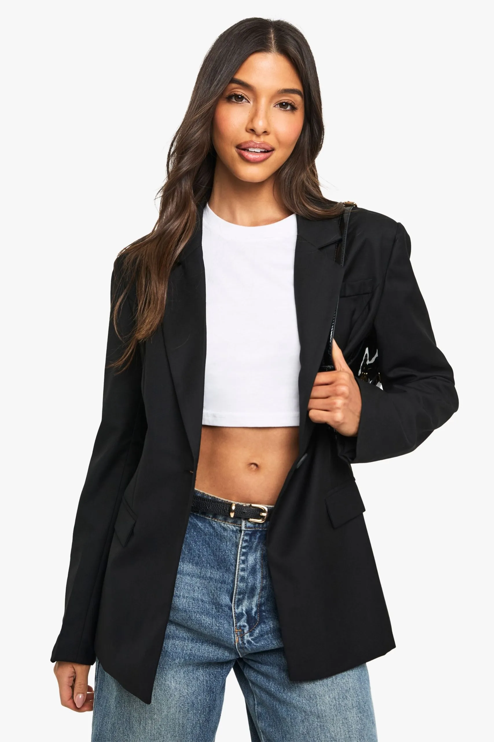 Woven Tailored Cinched Blazer