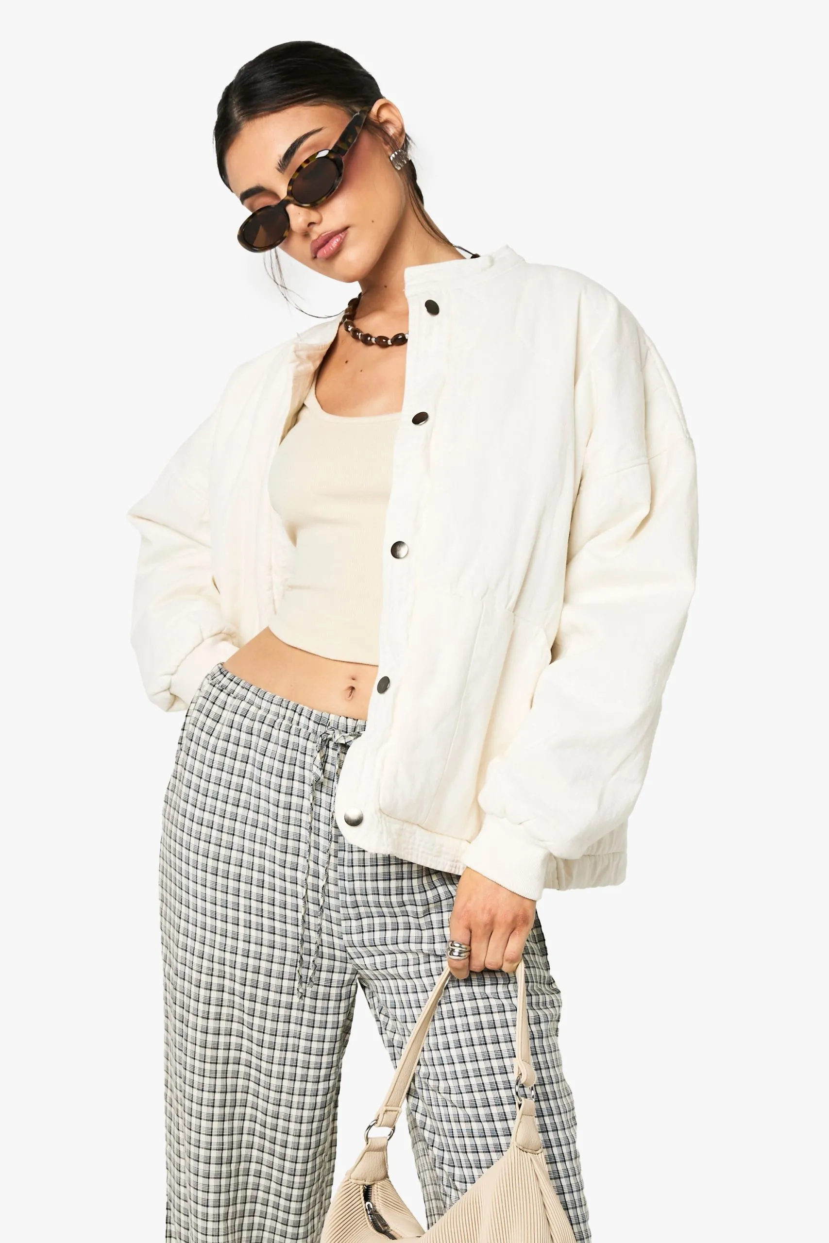 Quilted Bomber Jacket