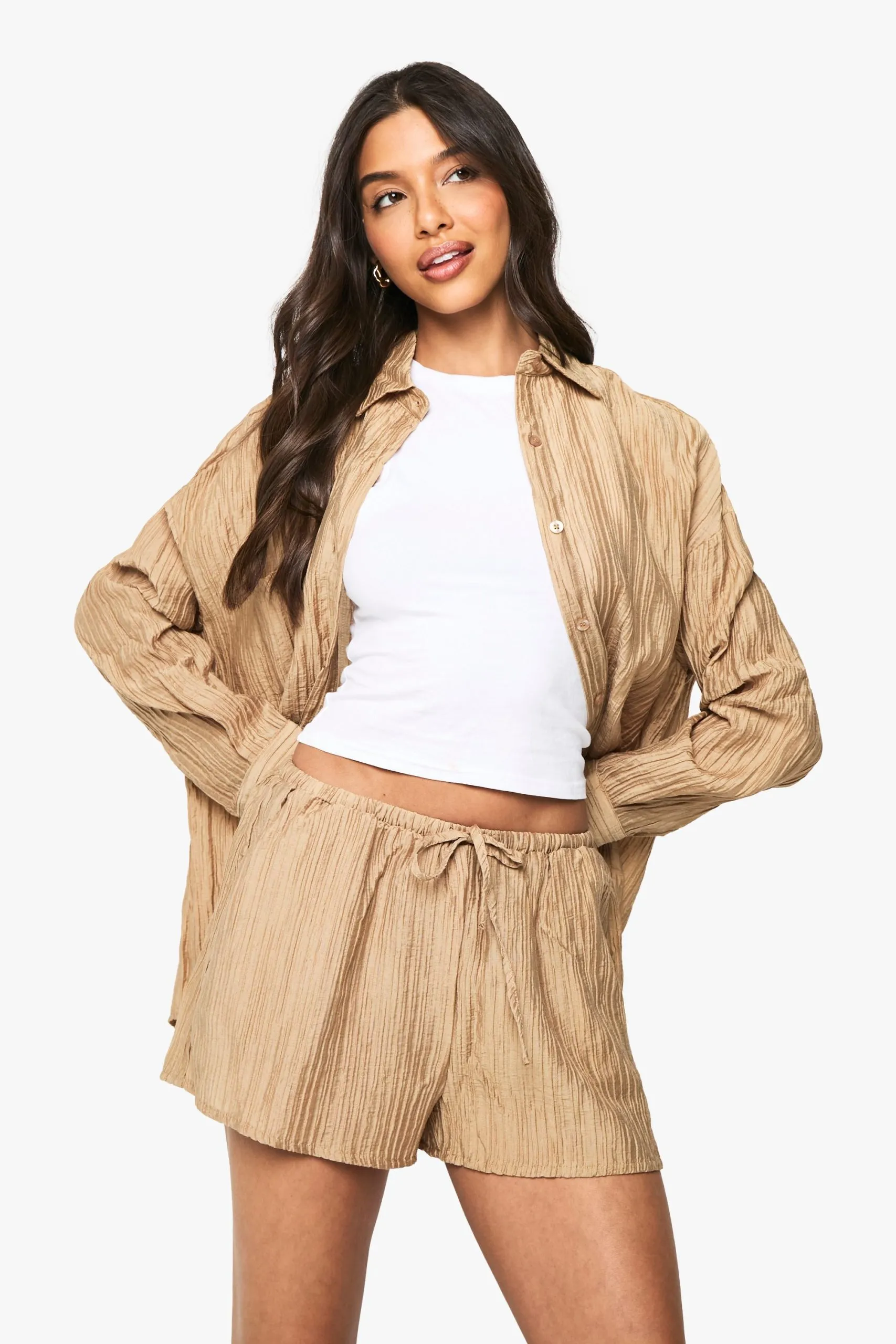 Woven  Crinkle Flippy Shorts