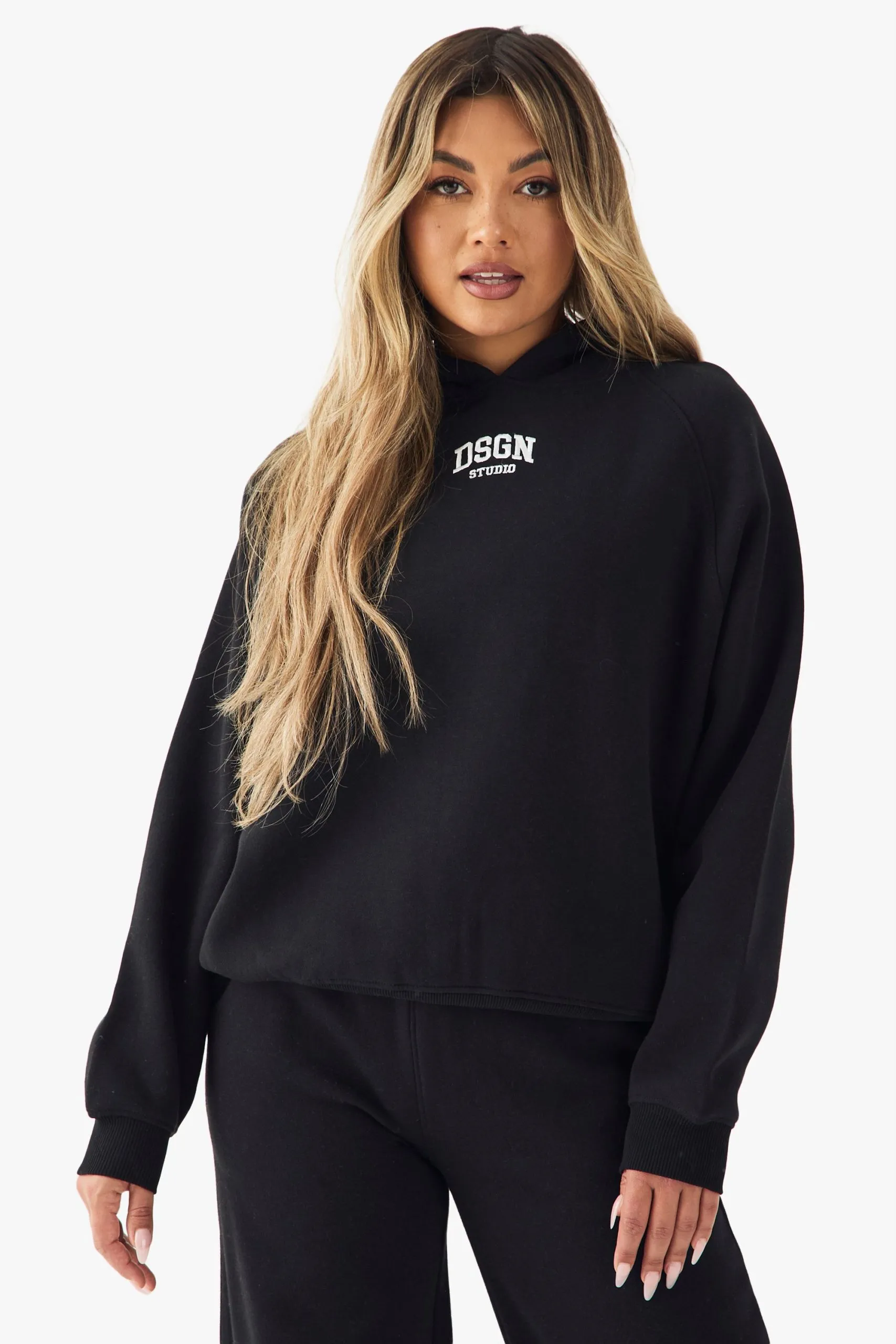 DSGN Studio Collegiate Embroidered Oversized Hoodie