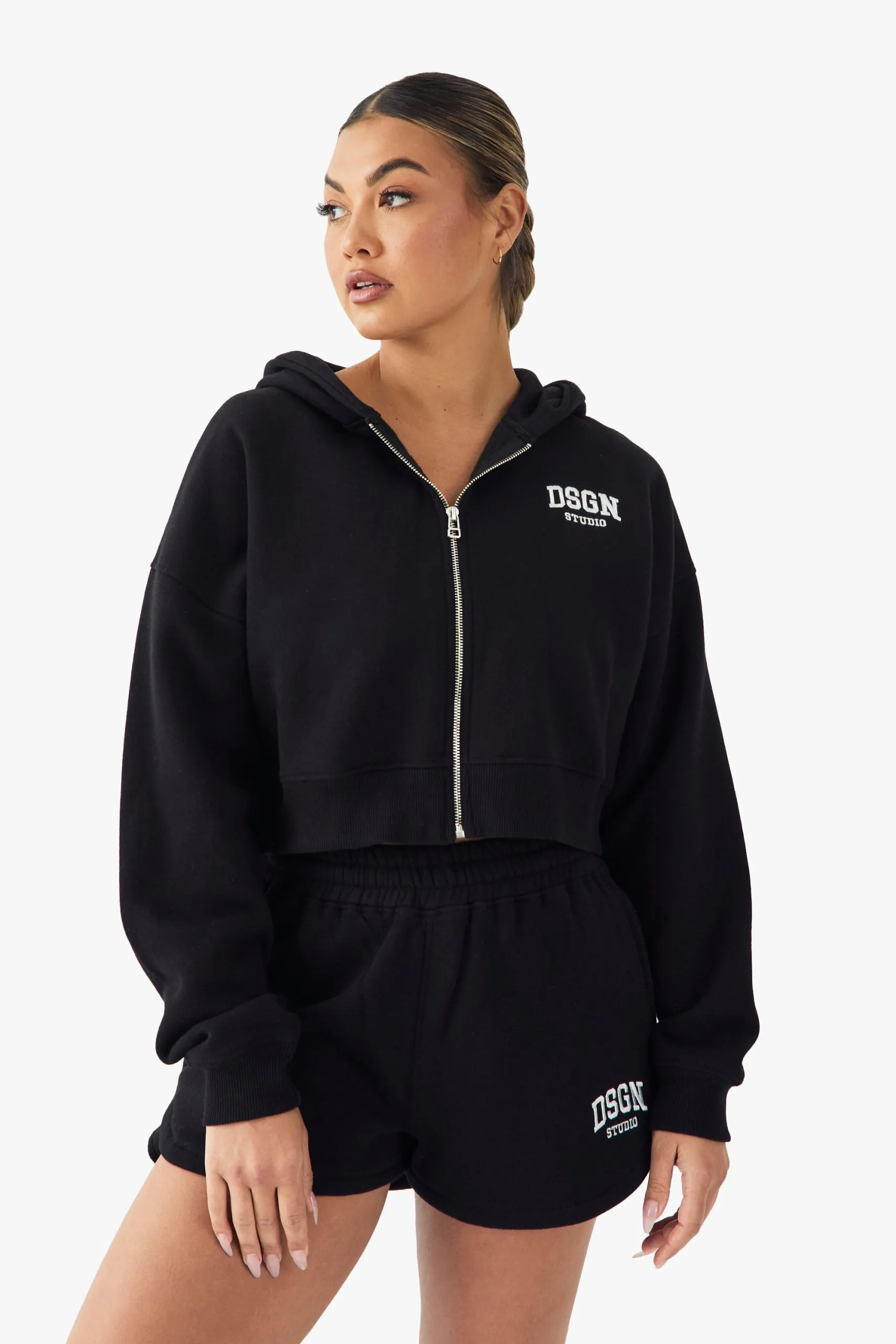 DSGN Studio Collegiate Embroidered Sweat Short