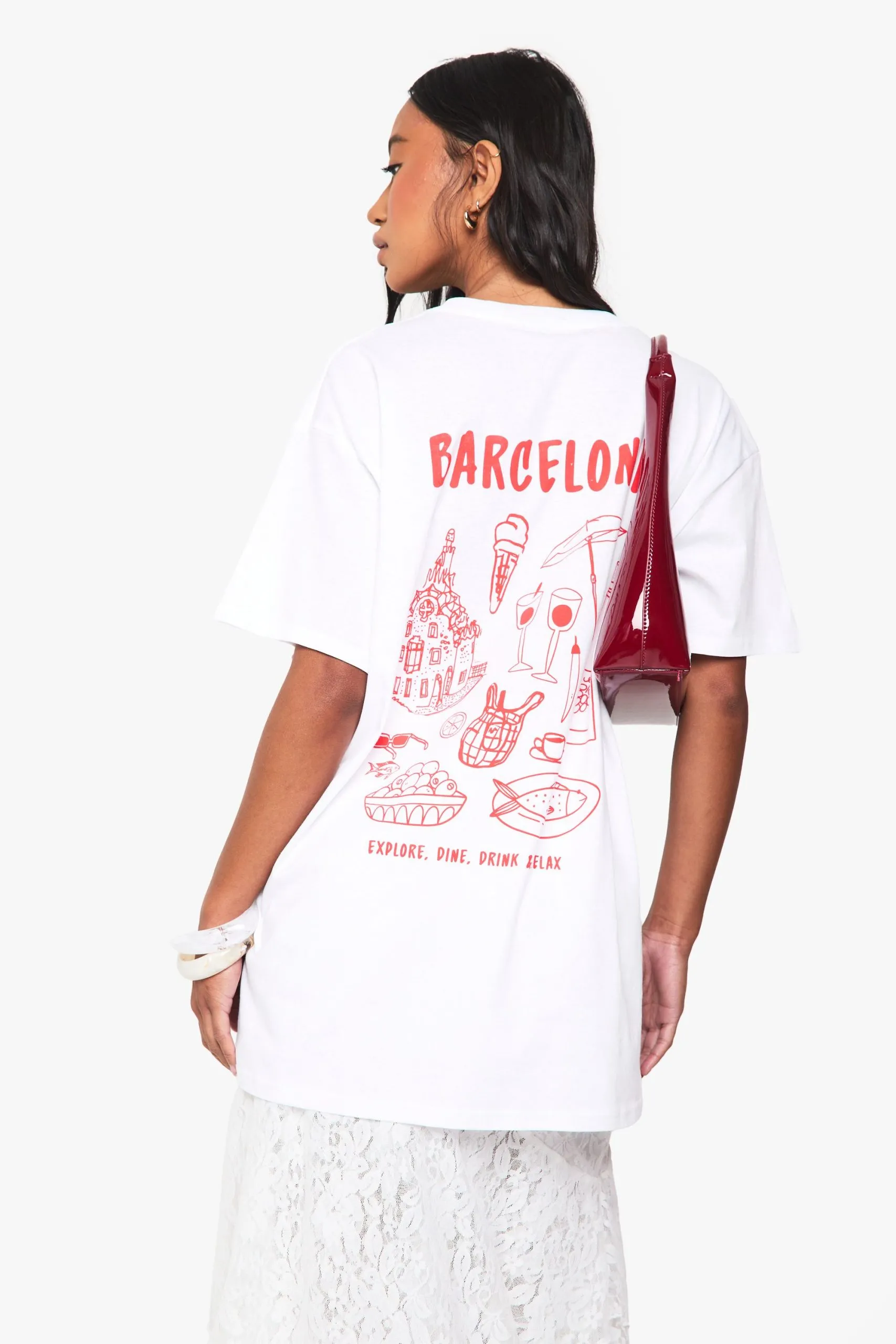 Barcelona Collage Oversized T-shirt