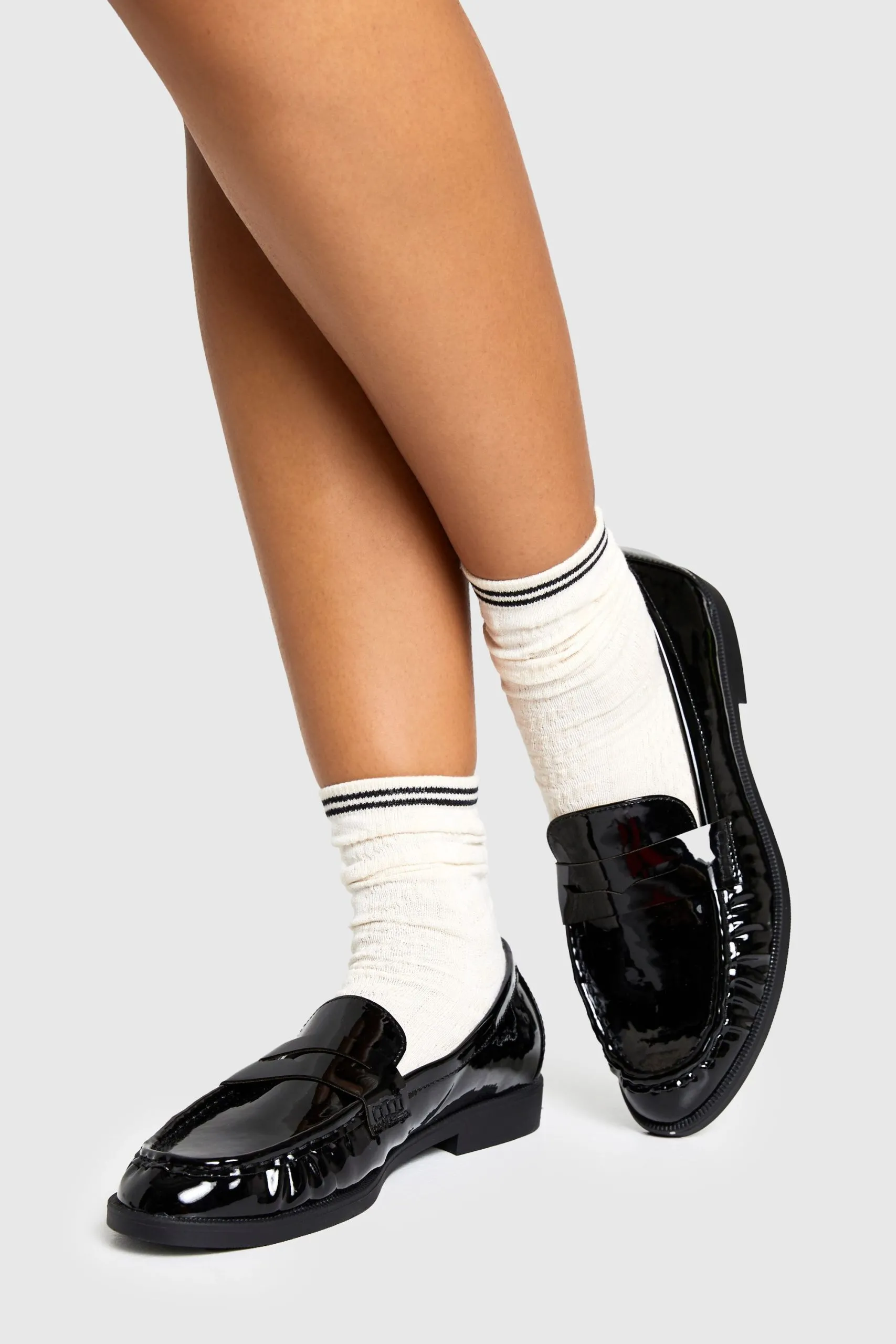 Ruched Detail Loafers