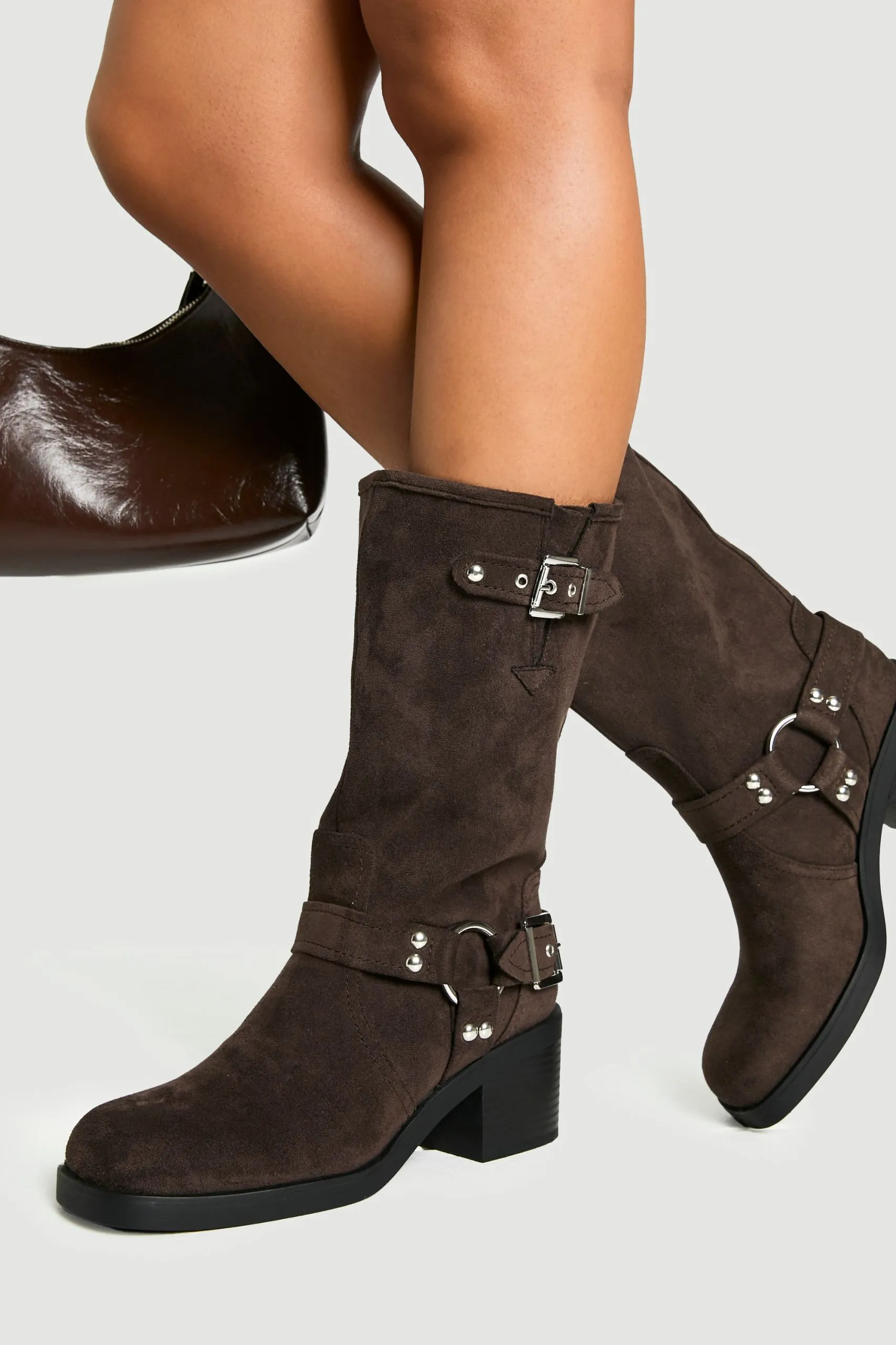 D Ring Heeled Biker Boots