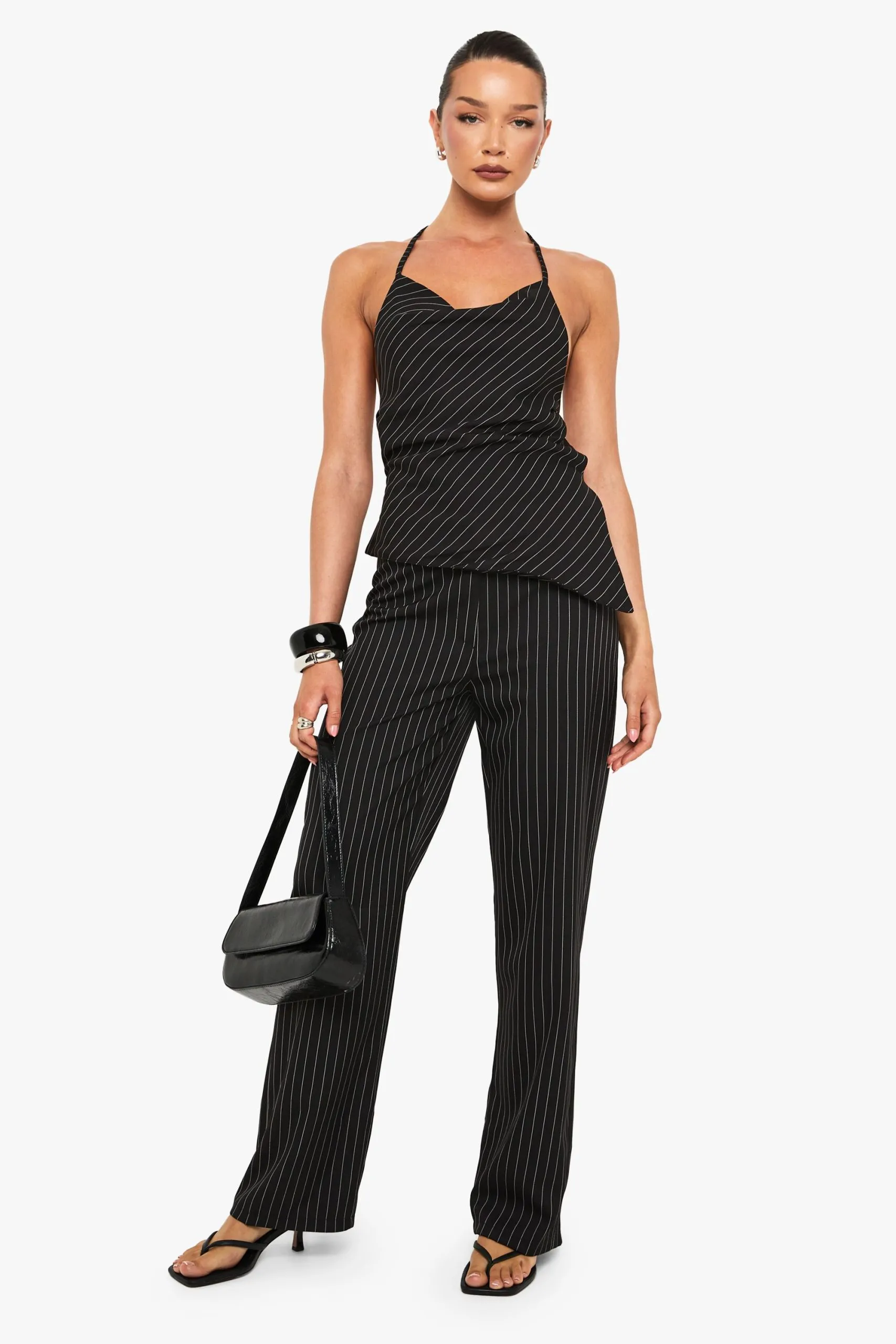 Woven Striped Halter Co-Ord
