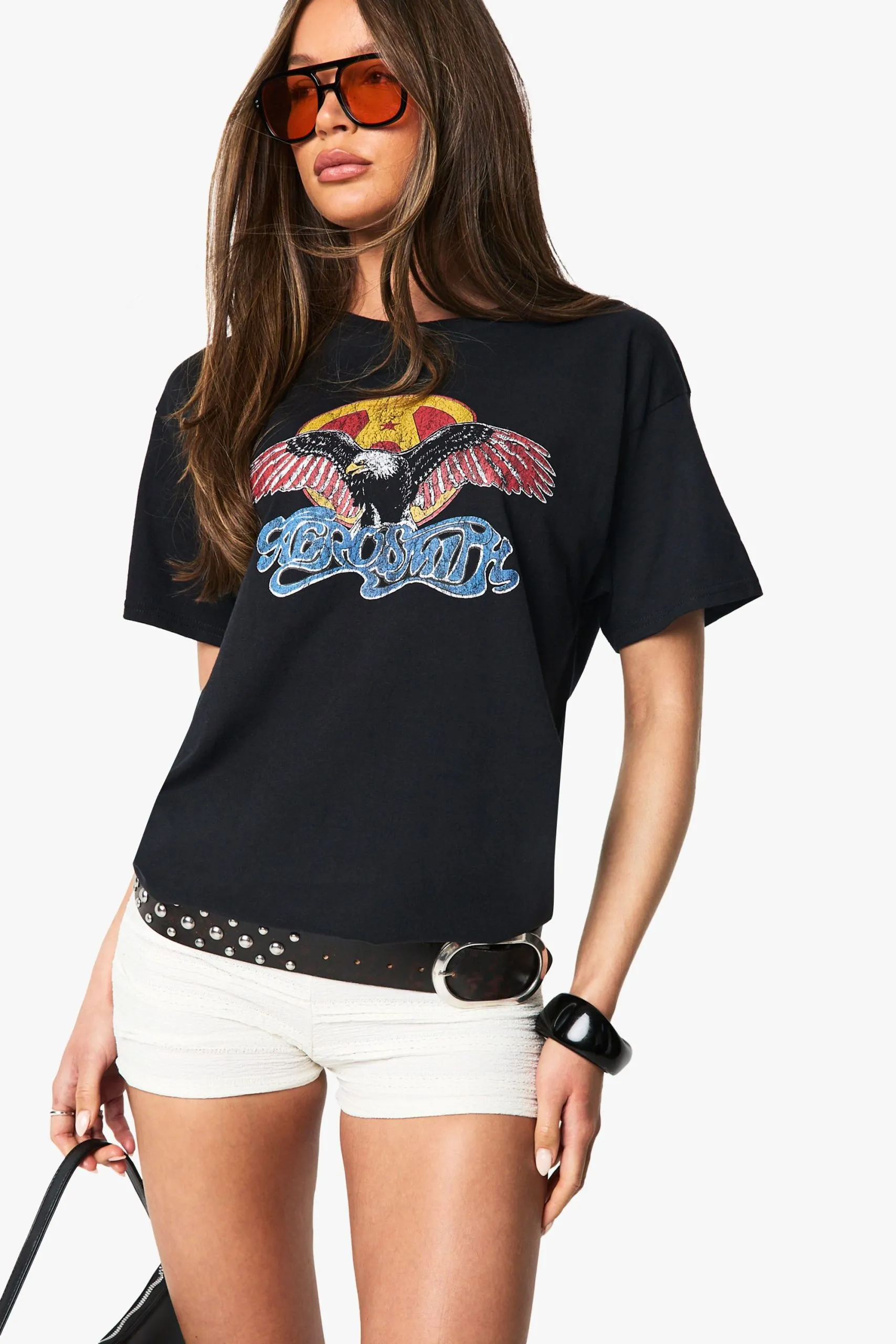Aerosmith License Printed Oversized T-Shirt