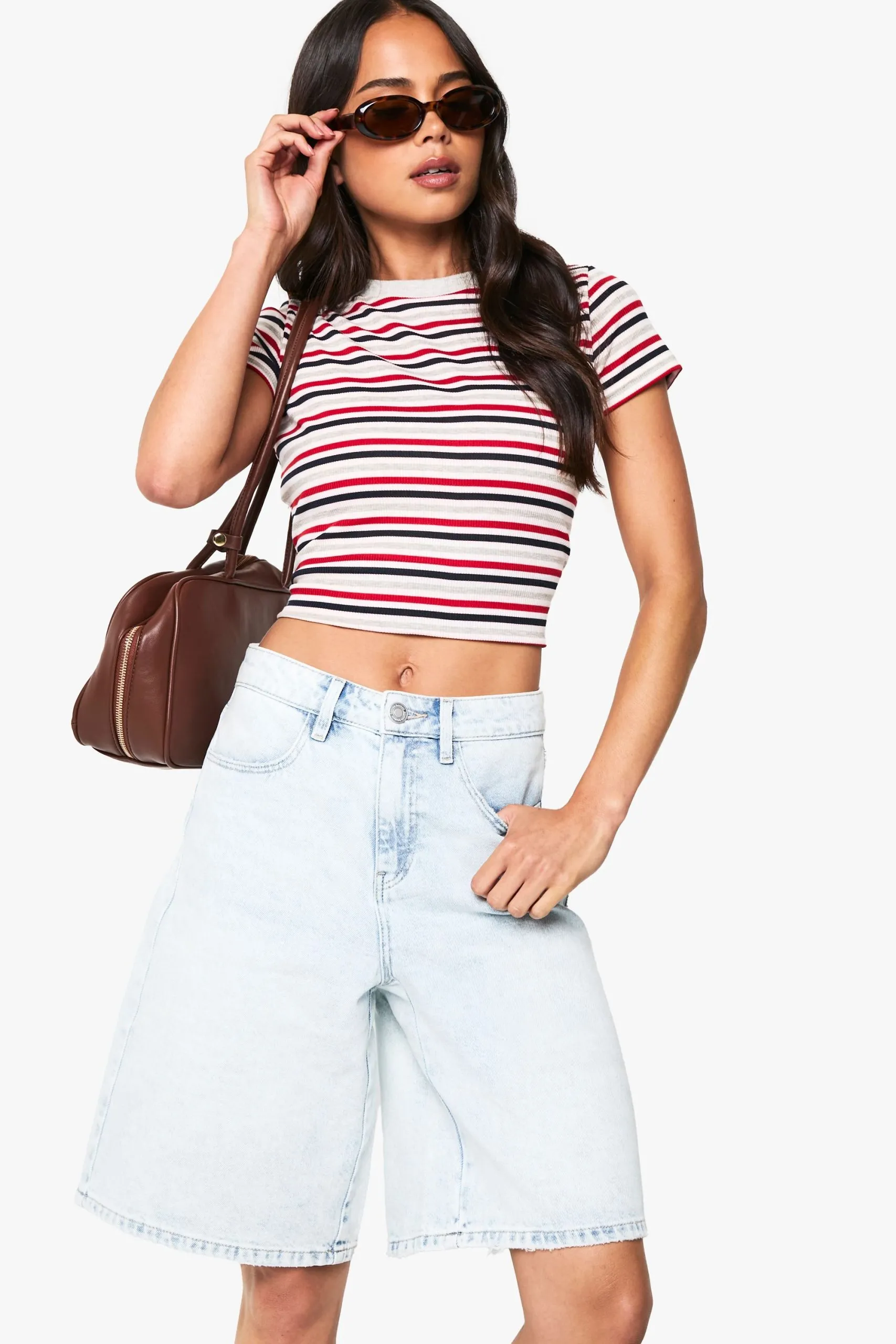 Mid Rise Denim Jorts