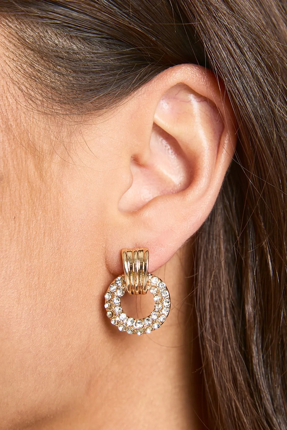 Embellished Door Knocker Earrings