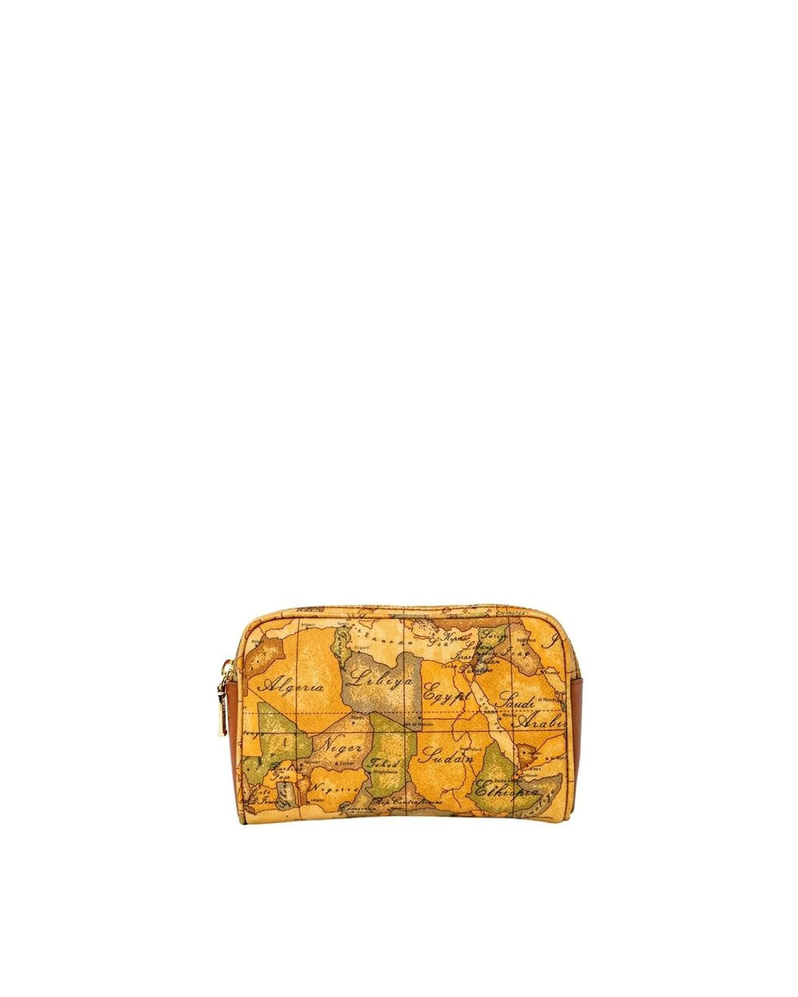 Map Cosmetic Case- Beige Belt Bags