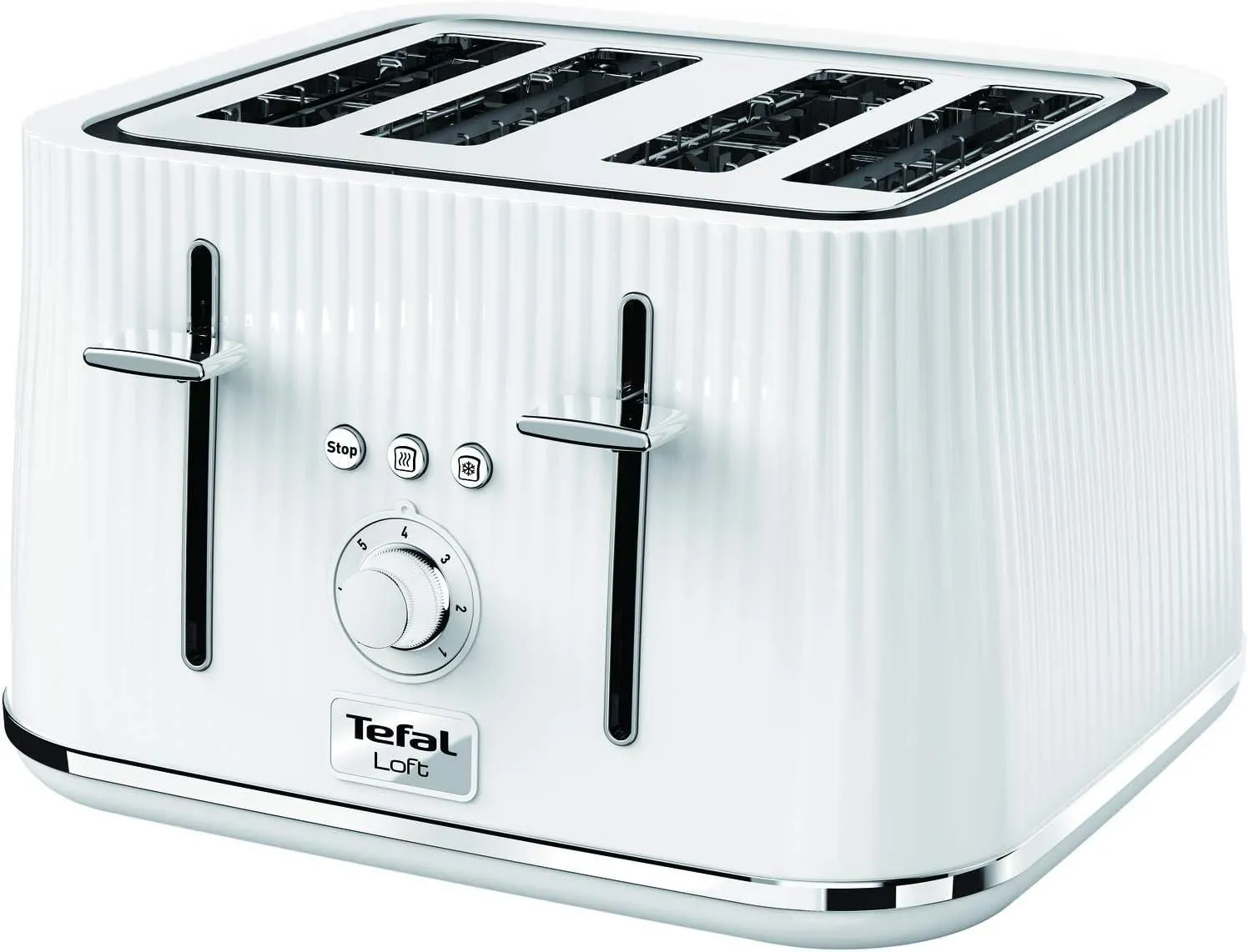 White 4 Slot Loft Toaster