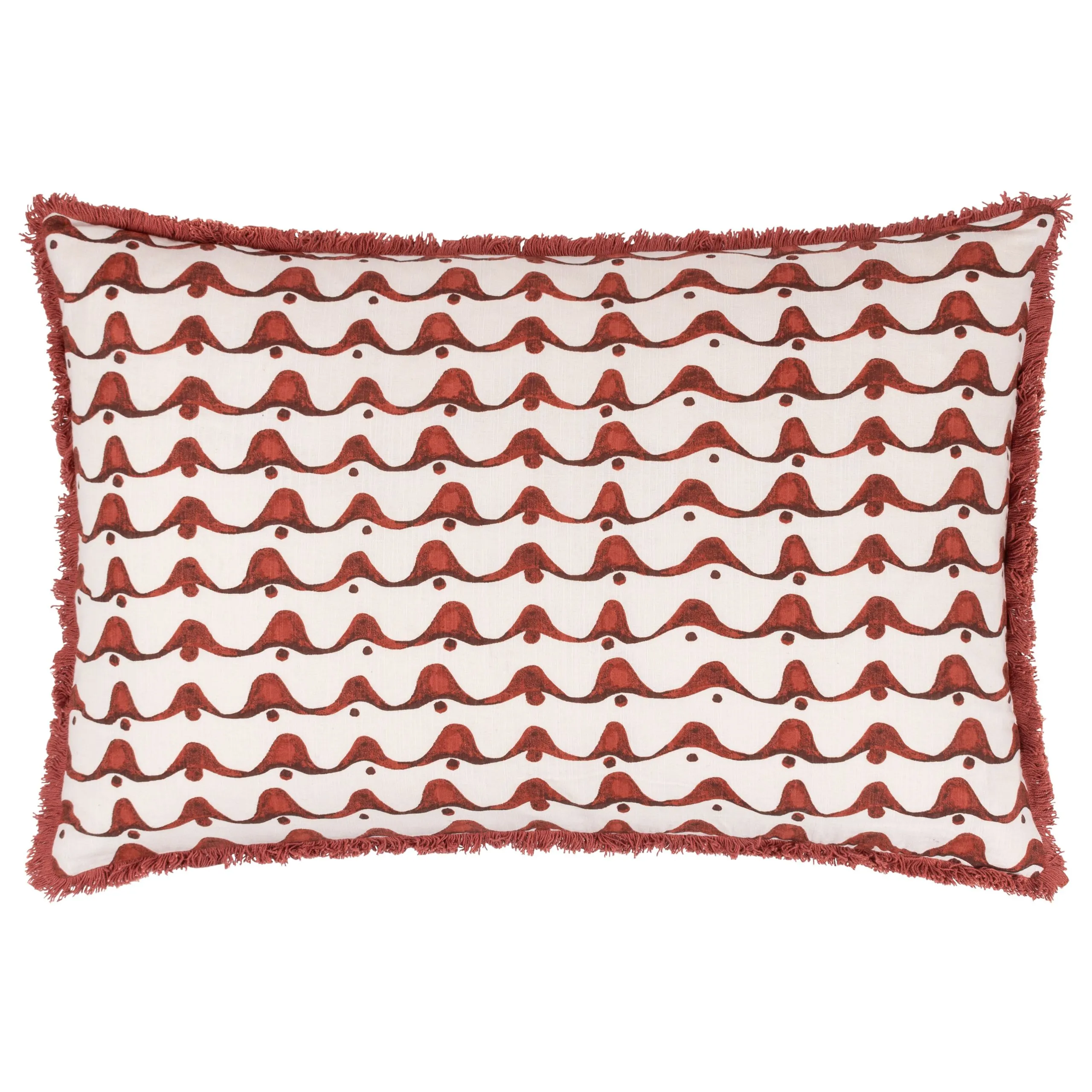 Avery Abstract Fringed Cushion