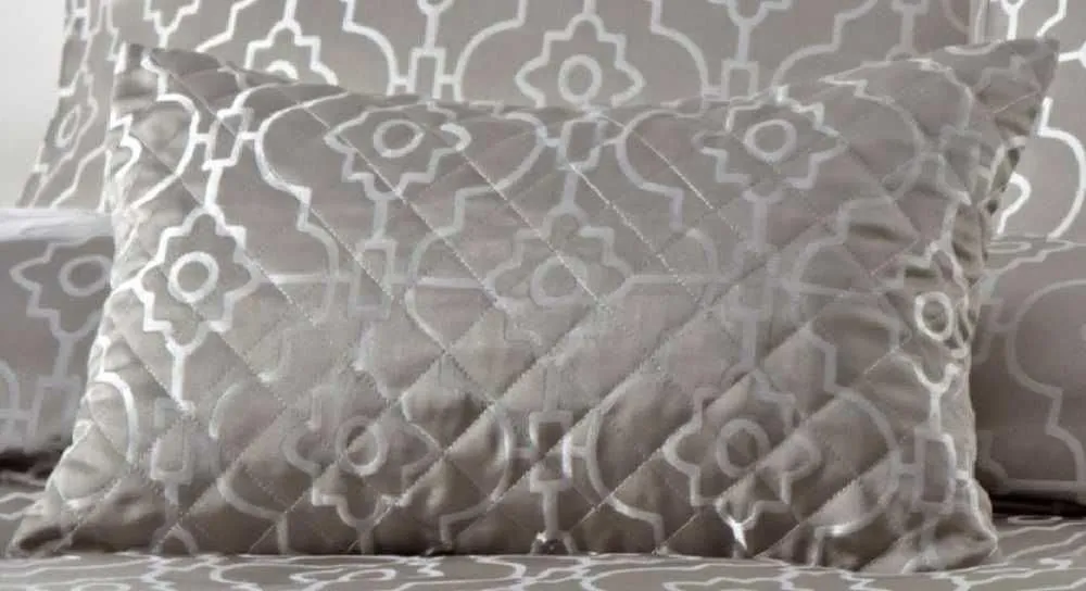 Pagoda Jacquard Geometric Filled Cushion