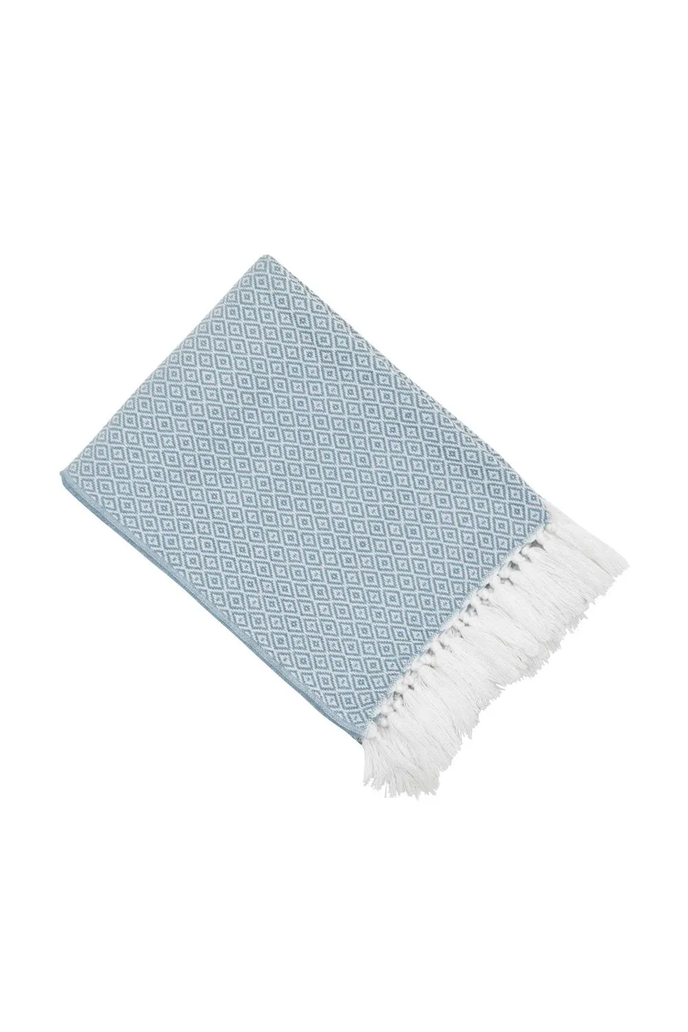 Diamond Design Throw Blue