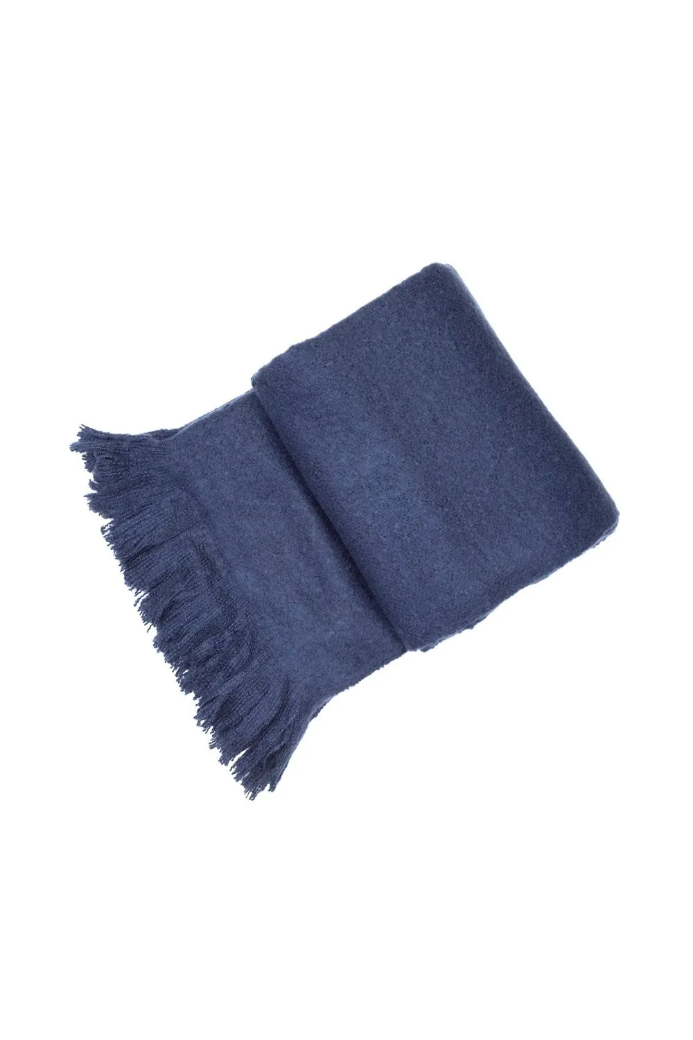 Navy Thick Faux Mohair