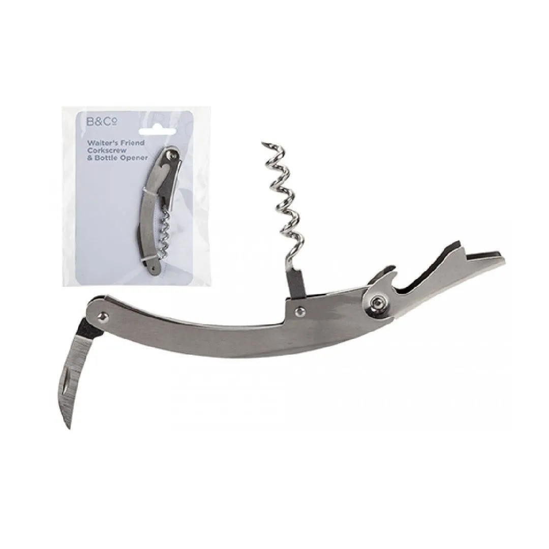 Waiters Friend Corkscrew And Bottle Opener Tool