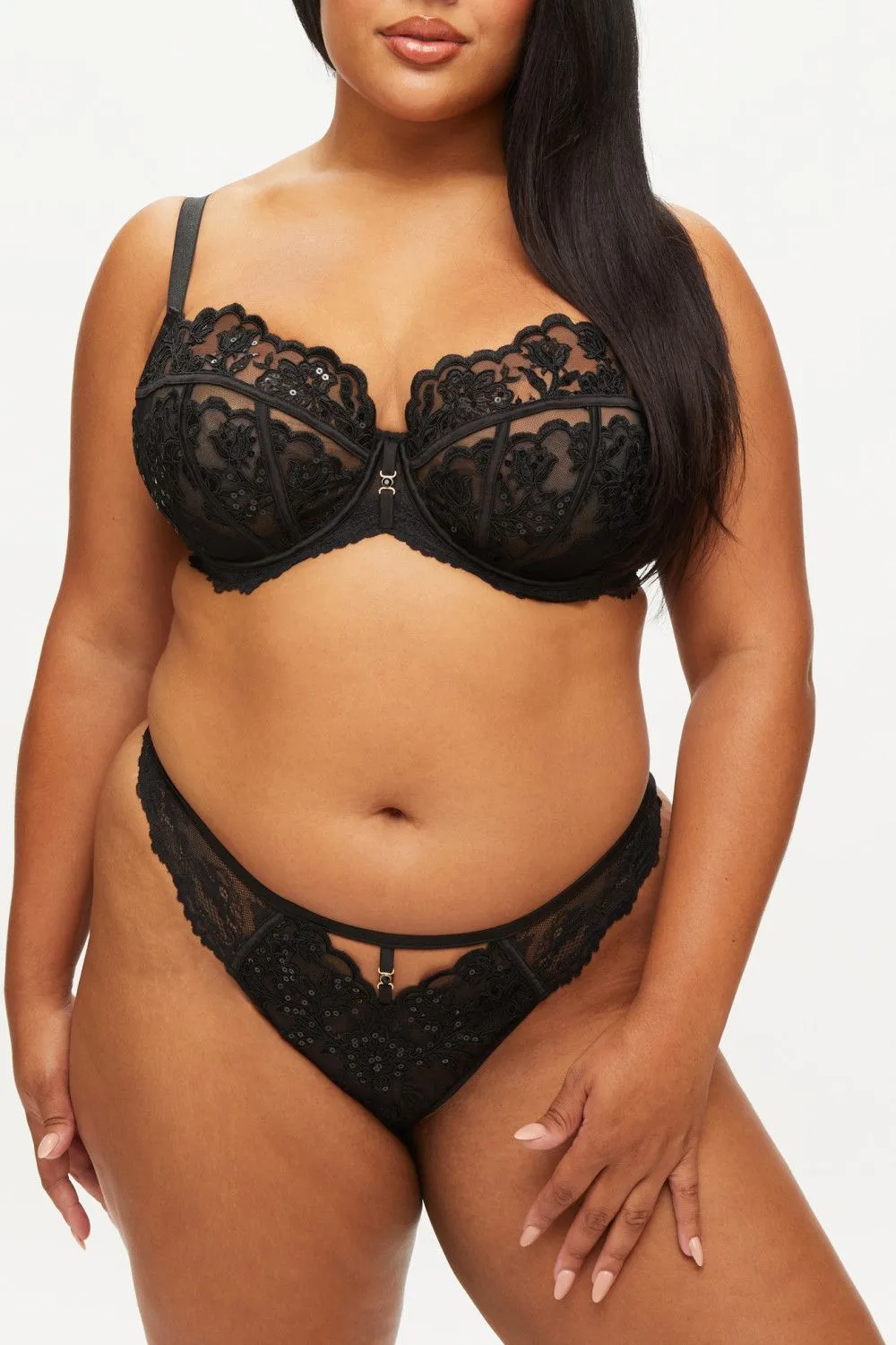 The Icon Fuller Bust DD+ Non Pad Balcony Black