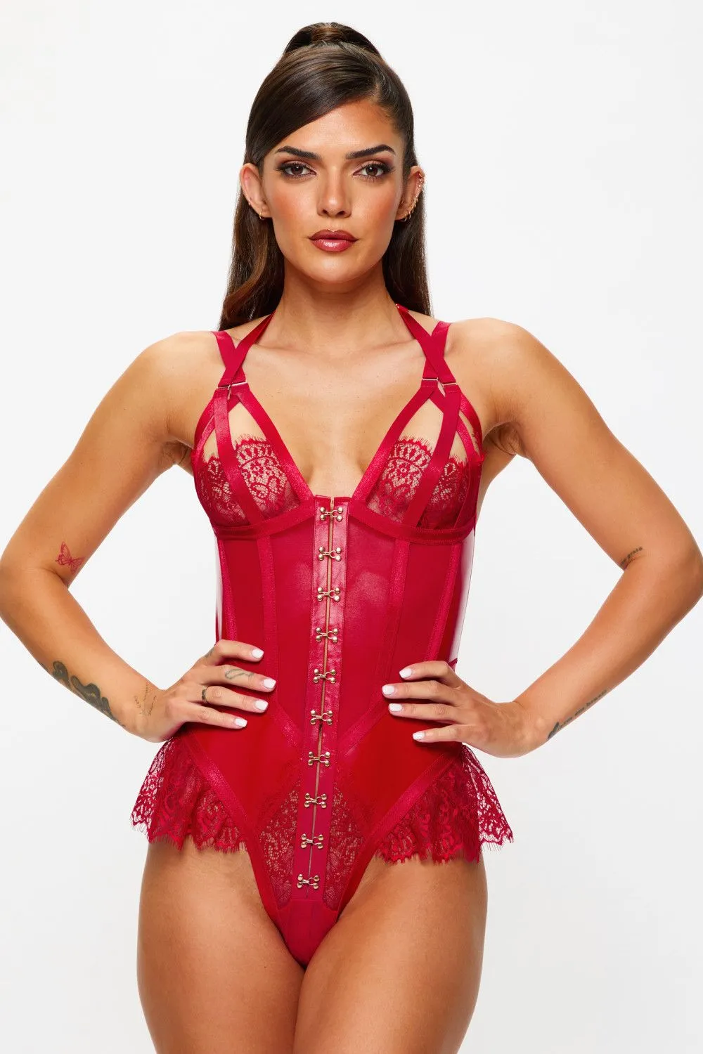 Exuberant Crotchless Teddy